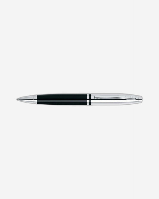 Cross Calais Chrome And Black Lacquer Ballpoint Pen - AT0112-2