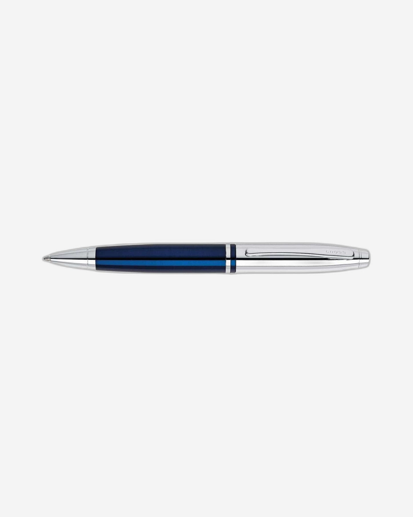 Cross Calais Chrome And Blue Lacquer Ballpoint Pen - AT0112-3