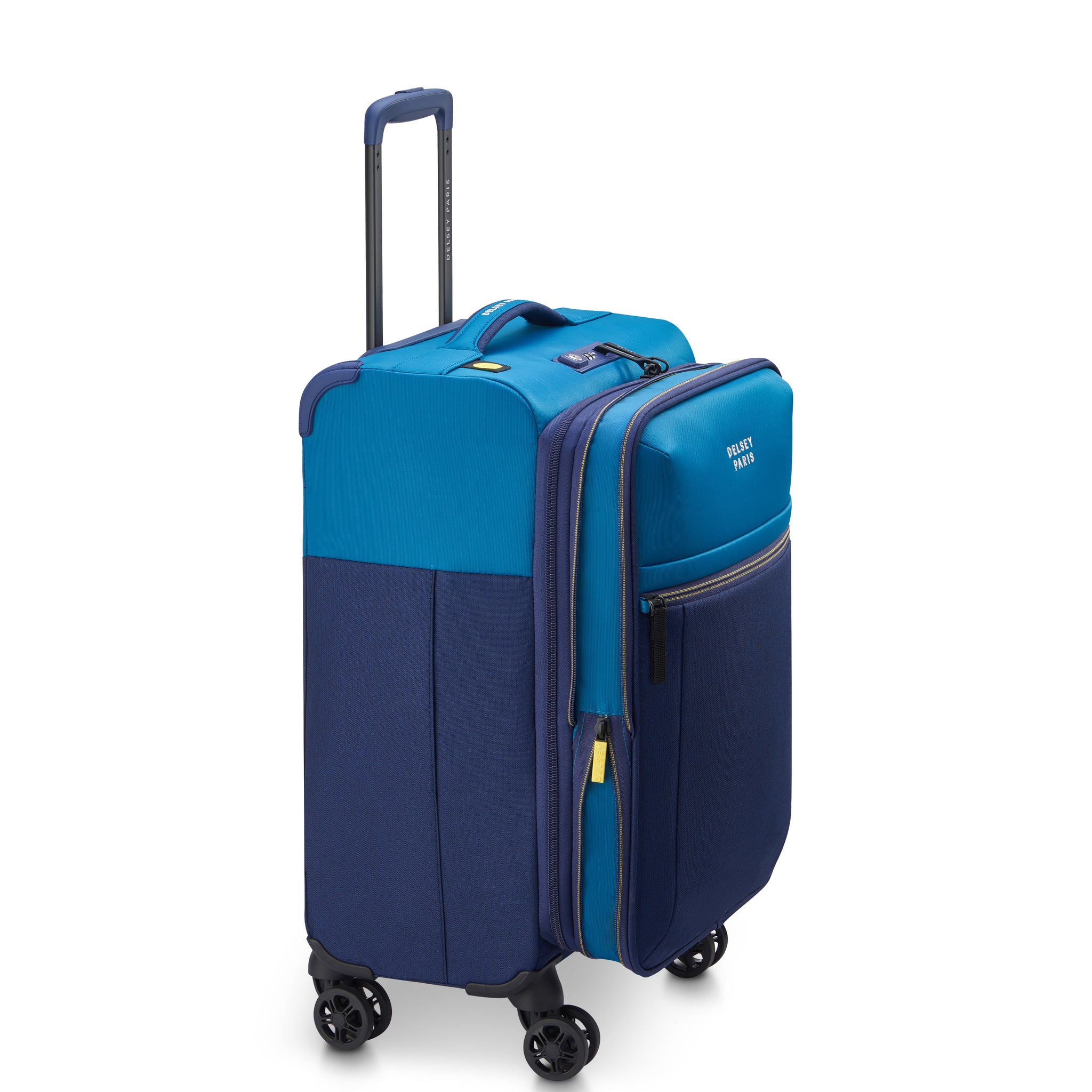 Delsey Paris Brochant 3.0 Softcase Expandable 4 Double Wheel  Luggage Trolley