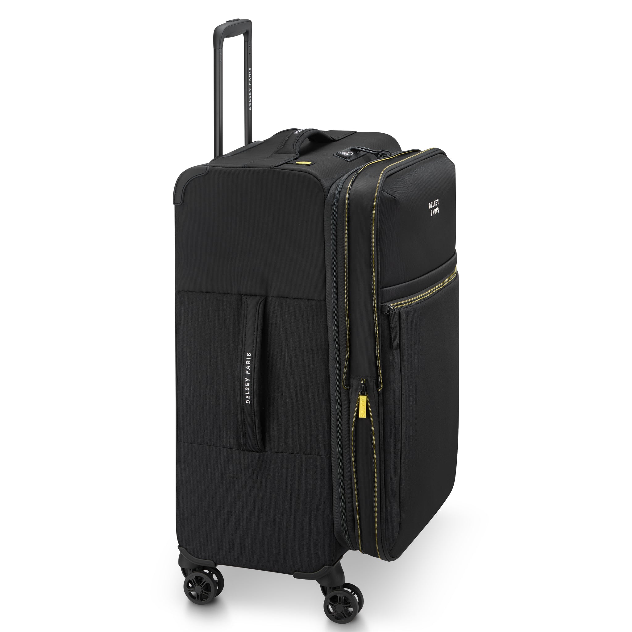 Delsey Paris Brochant 3.0 Softcase Expandable 4 Double Wheel  Luggage Trolley