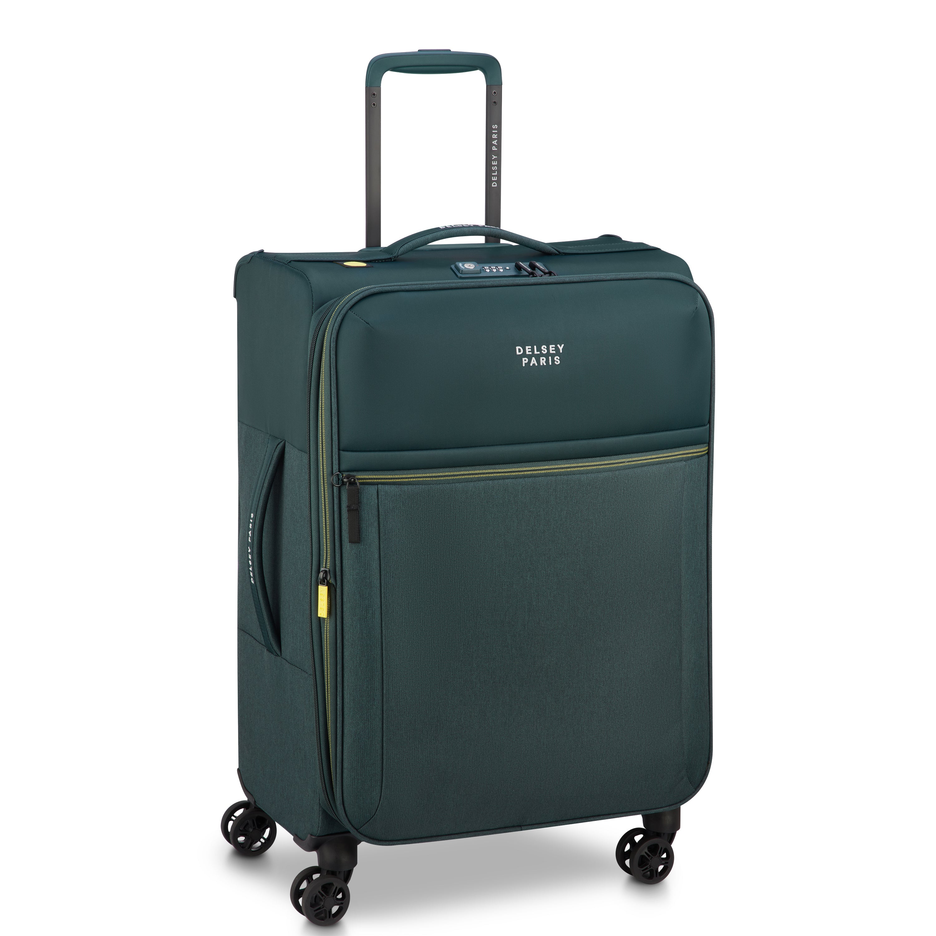 Delsey Paris Brochant 3.0 Softcase Expandable 4 Double Wheel  Luggage Trolley