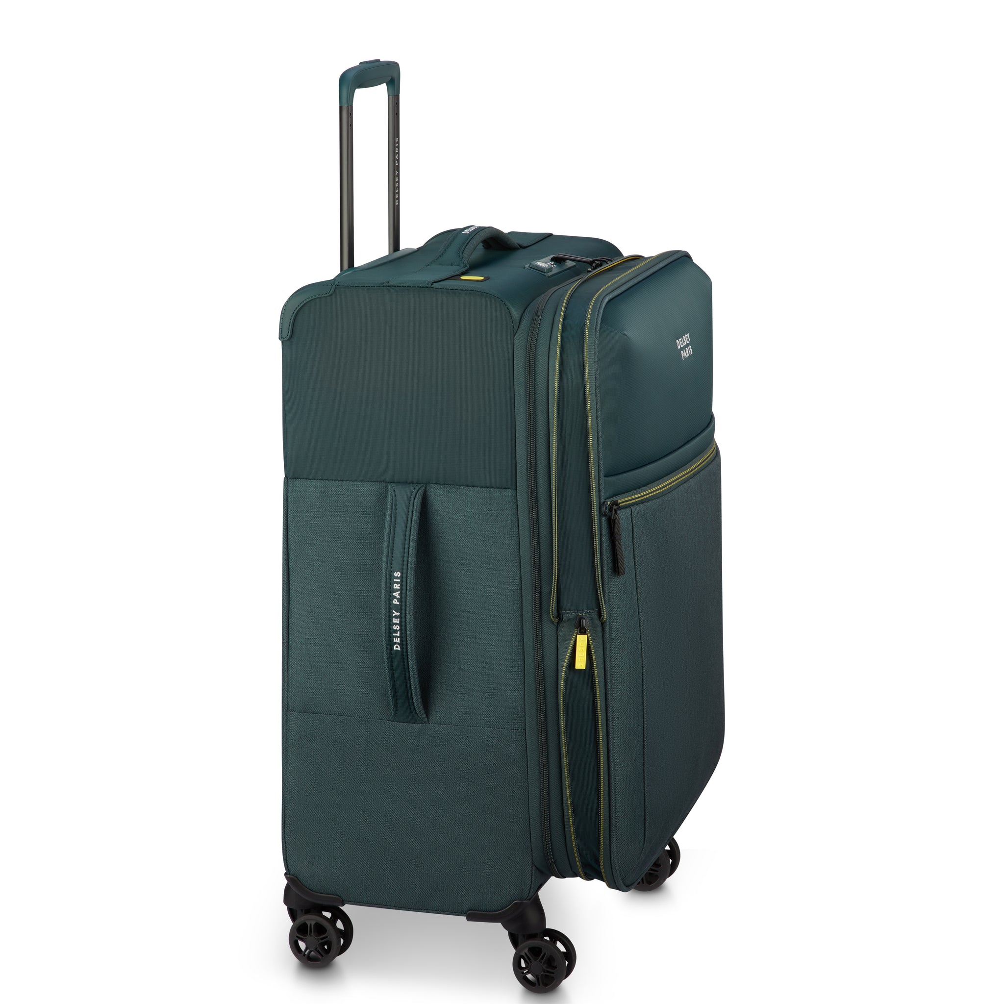 Delsey Paris Brochant 3.0 Softcase Expandable 4 Double Wheel  Luggage Trolley