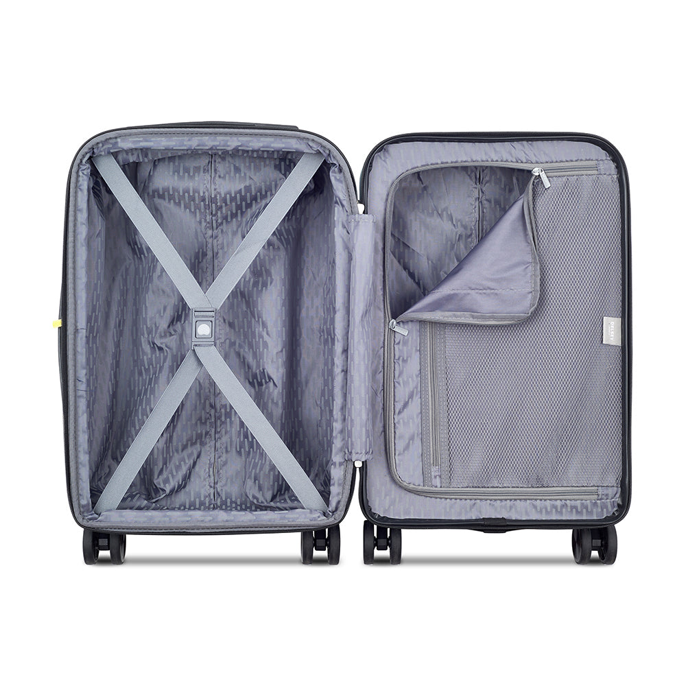 Delsey Paris Christine 3Piece SET 55+70+82cm Hardcase 4 Double Wheel Expandable Cabin & Check-In Luggage Trolley Set