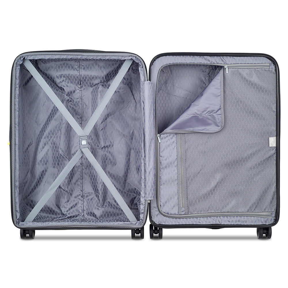 Delsey Paris Christine 3Piece SET 55+70+82cm Hardcase 4 Double Wheel Expandable Cabin & Check-In Luggage Trolley Set