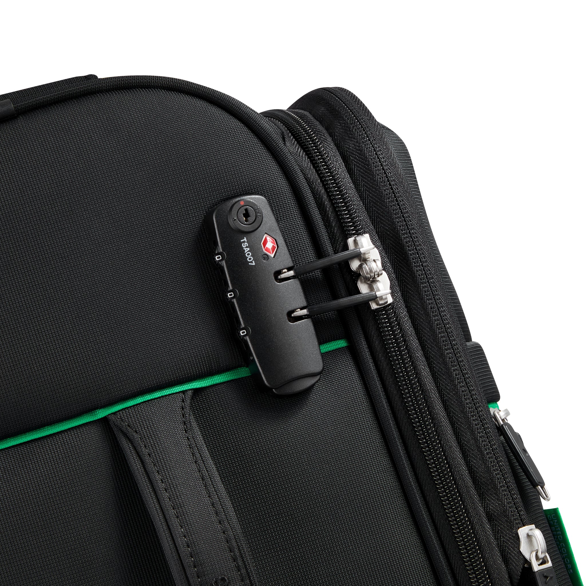 UCB Color Block 4 Double Wheel Softcase Expandable Luggage Trolley