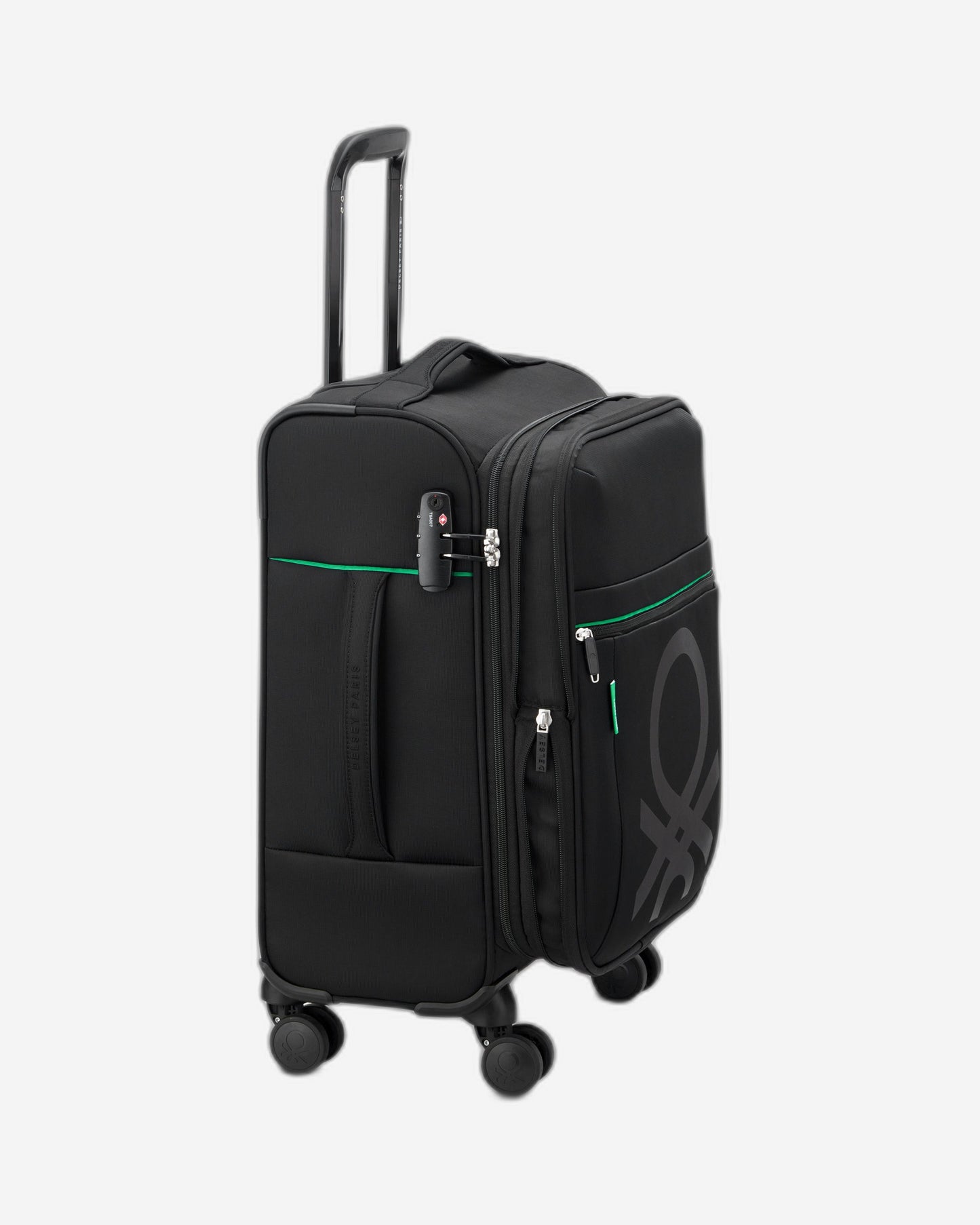 UCB Color Block 4 Double Wheel Softcase Expandable Luggage Trolley
