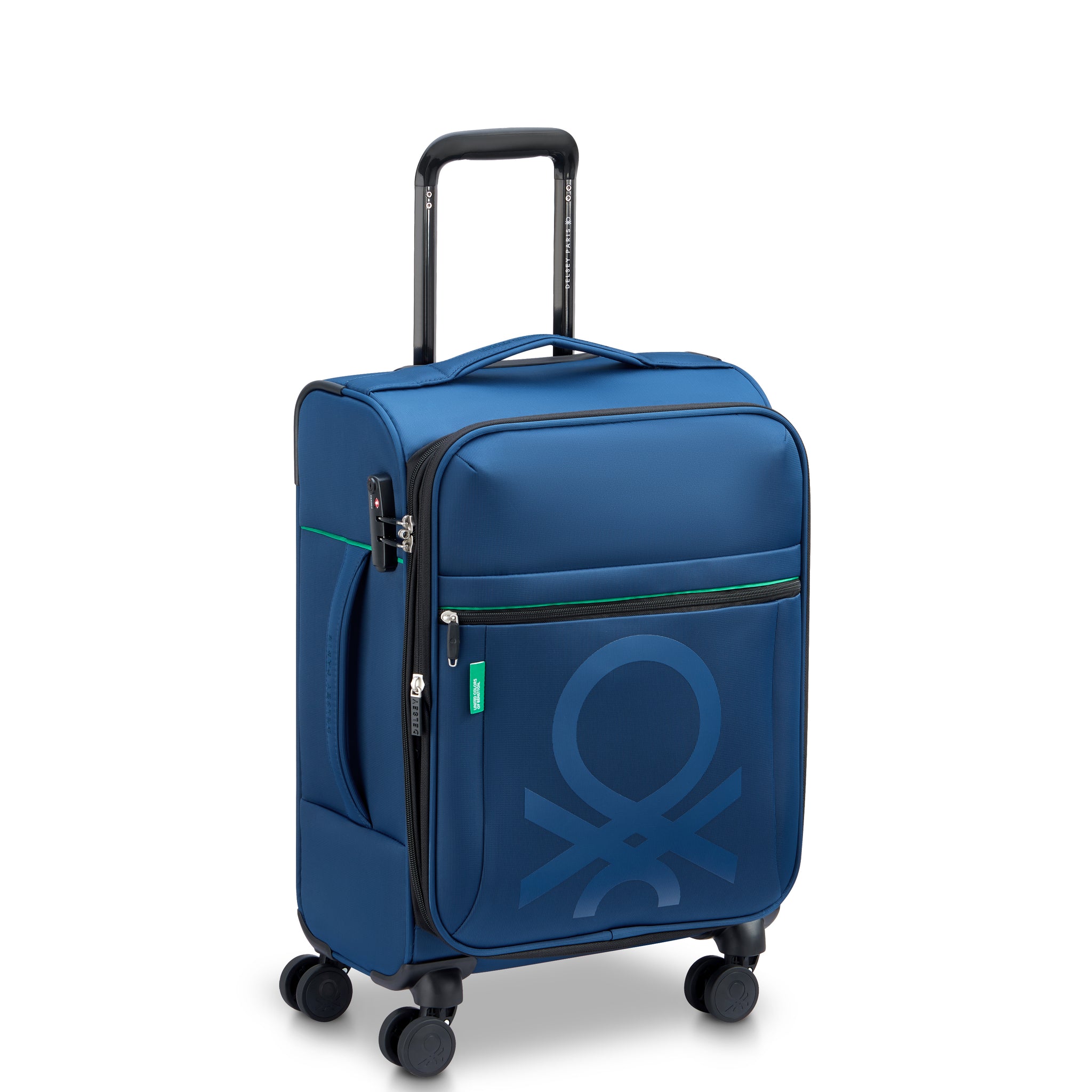 UCB Color Block 4 Double Wheel Softcase Expandable Luggage Trolley