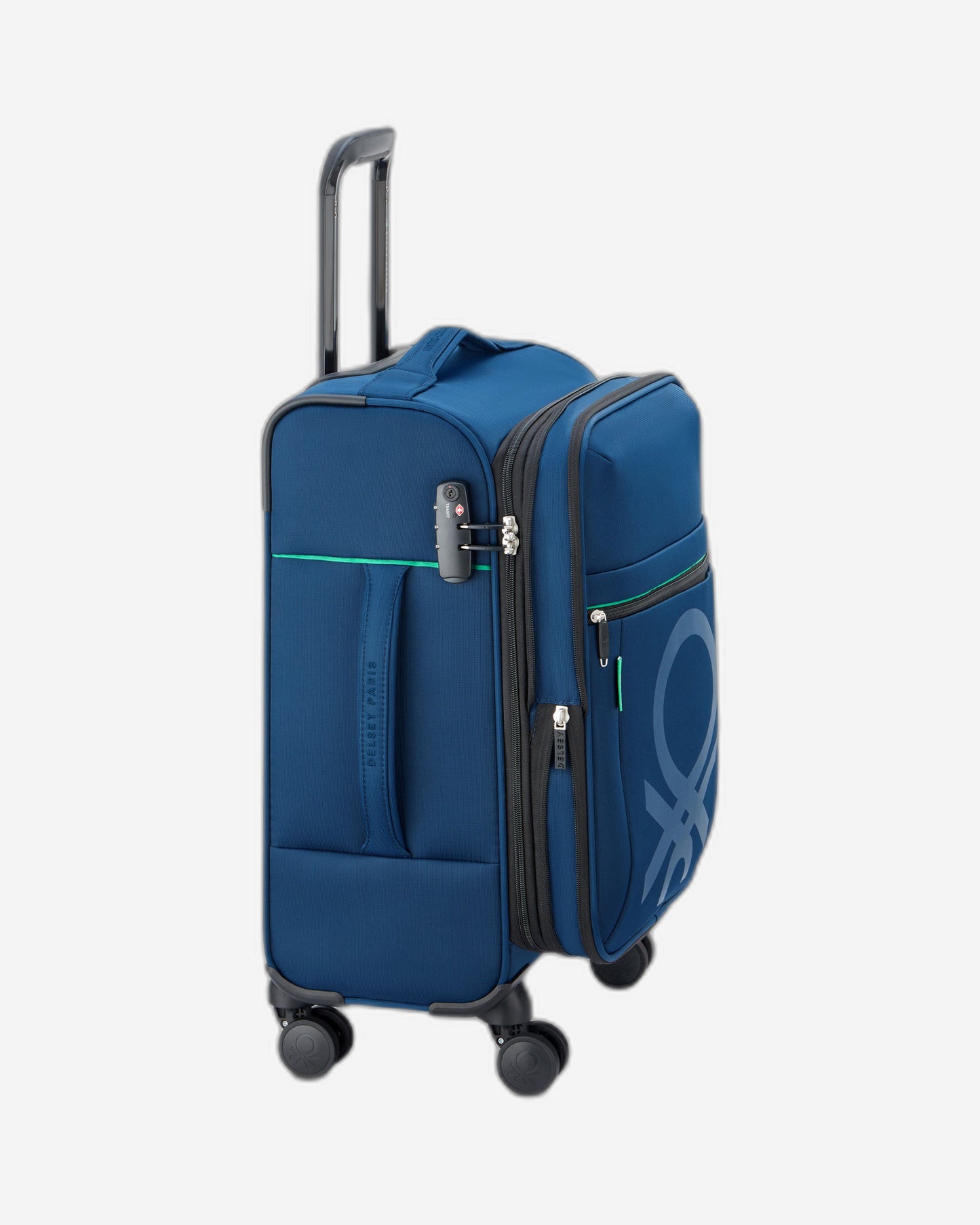 UCB Color Block 4 Double Wheel Softcase Expandable Luggage Trolley