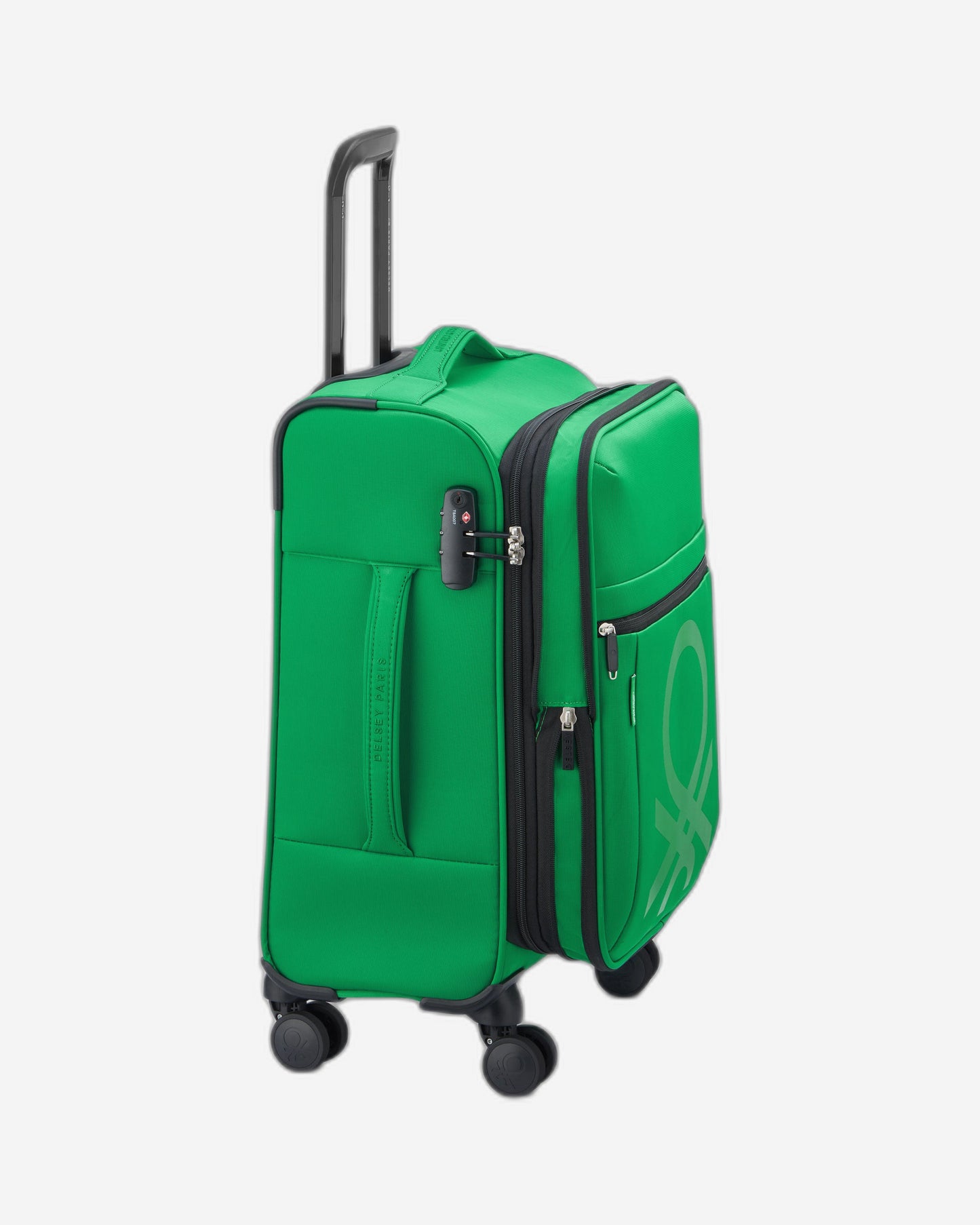 UCB Color Block 4 Double Wheel Softcase Expandable Luggage Trolley