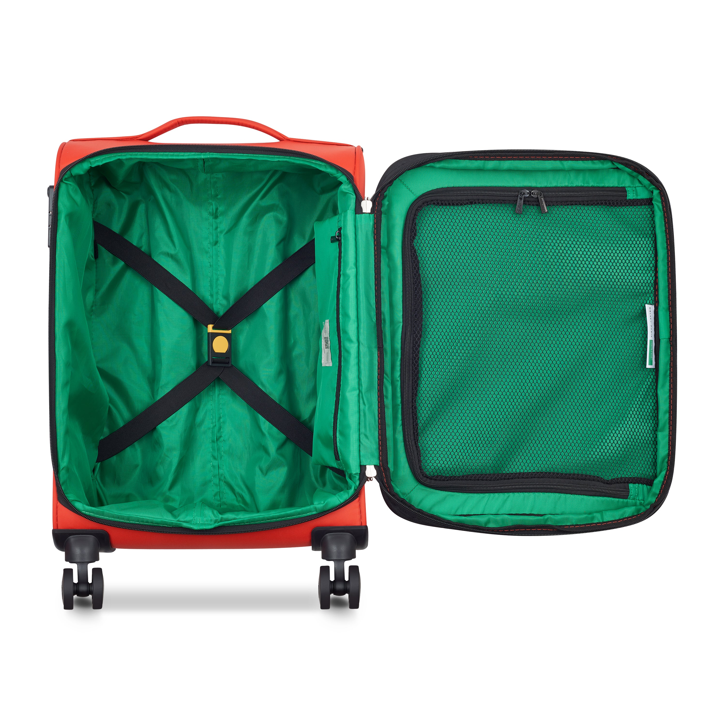 UCB Color Block 4 Double Wheel Softcase Expandable Luggage Trolley