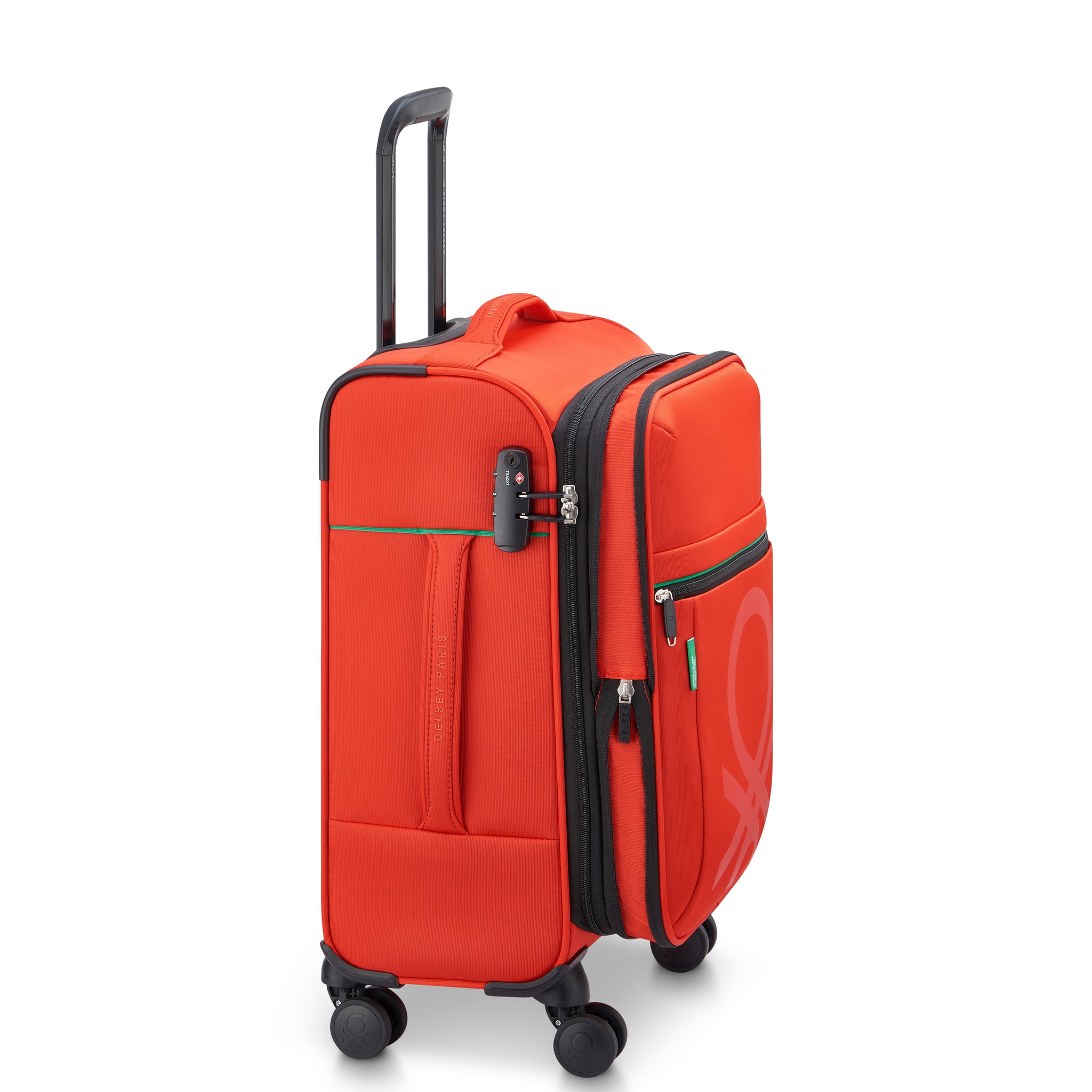 UCB Color Block 4 Double Wheel Softcase Expandable Luggage Trolley