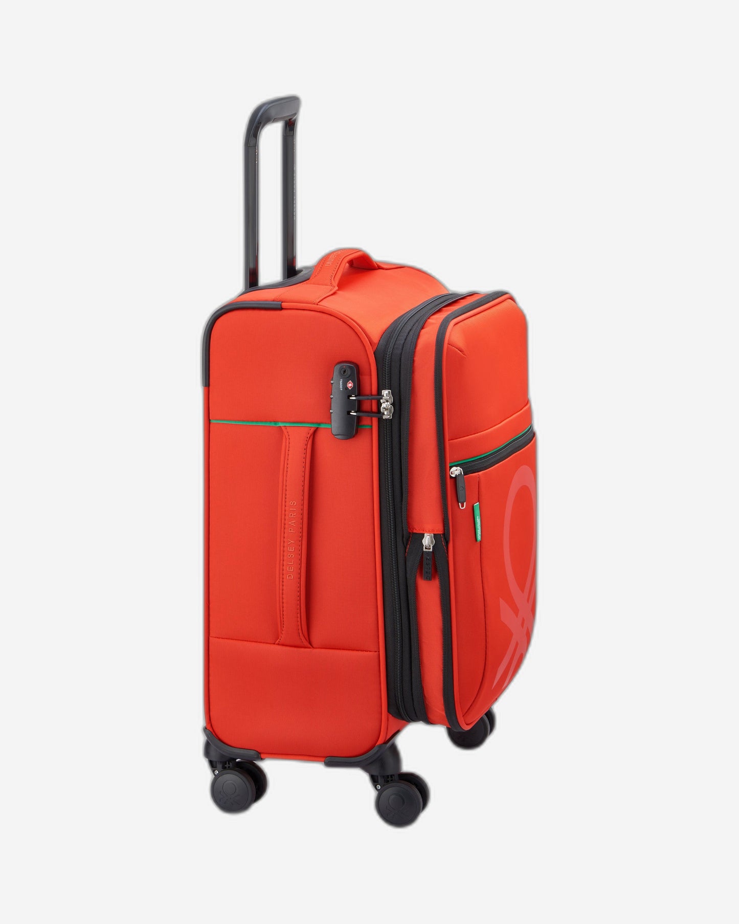 UCB Color Block 4 Double Wheel Softcase Expandable Luggage Trolley