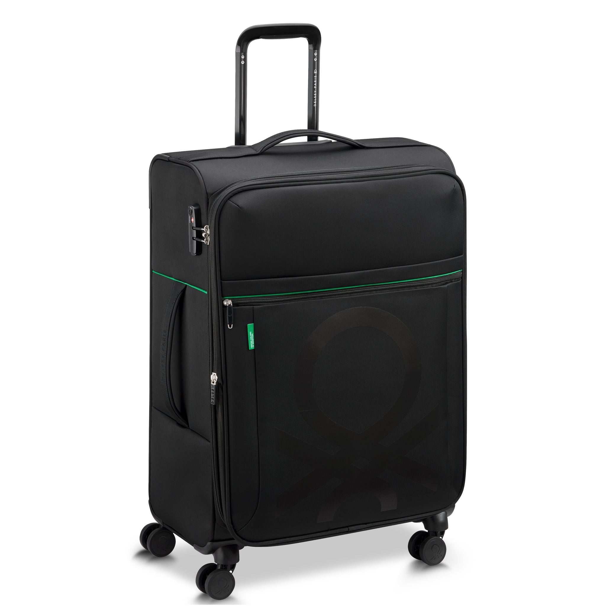 UCB Color Block 4 Double Wheel Softcase Expandable Luggage Trolley