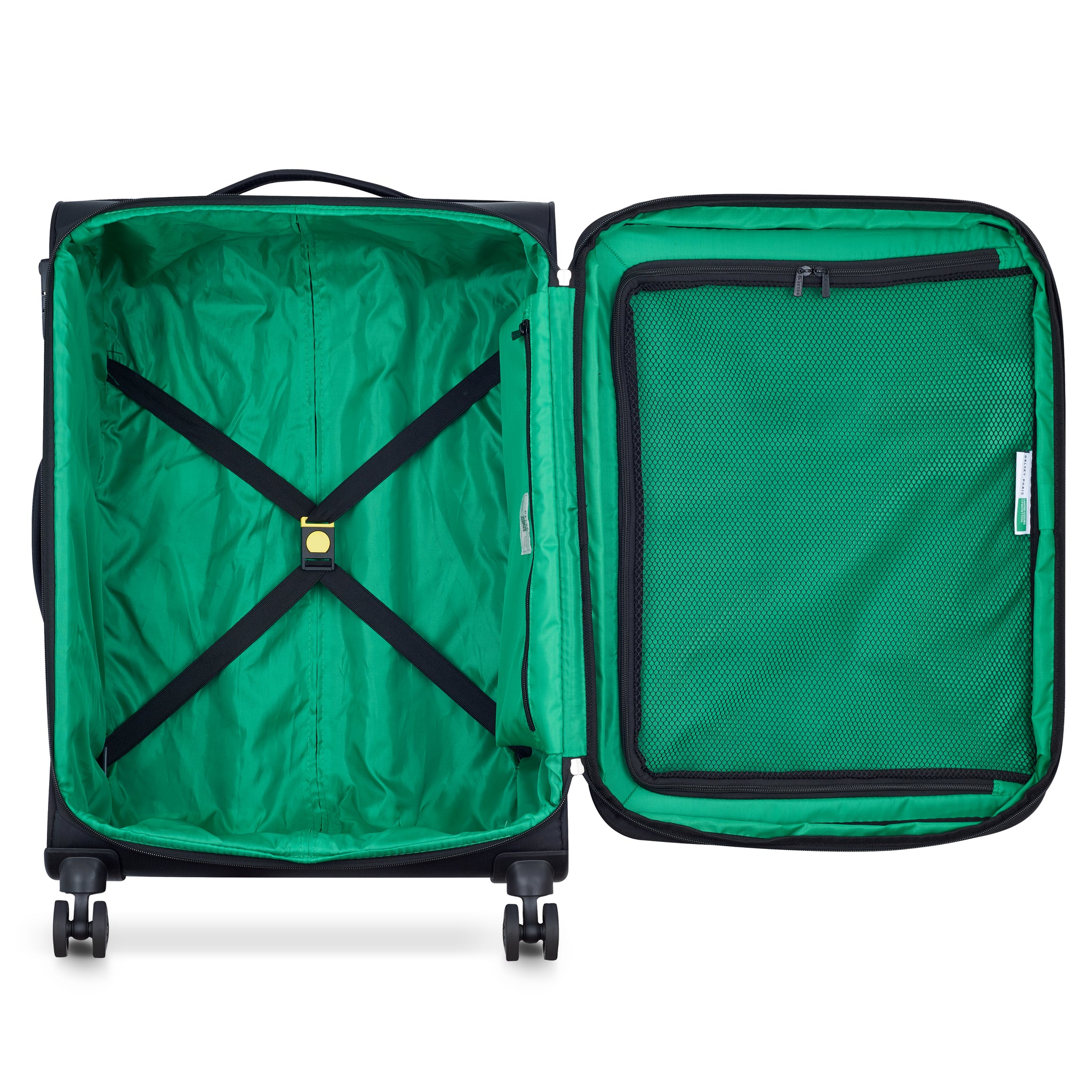 UCB Color Block 4 Double Wheel Softcase Expandable Luggage Trolley