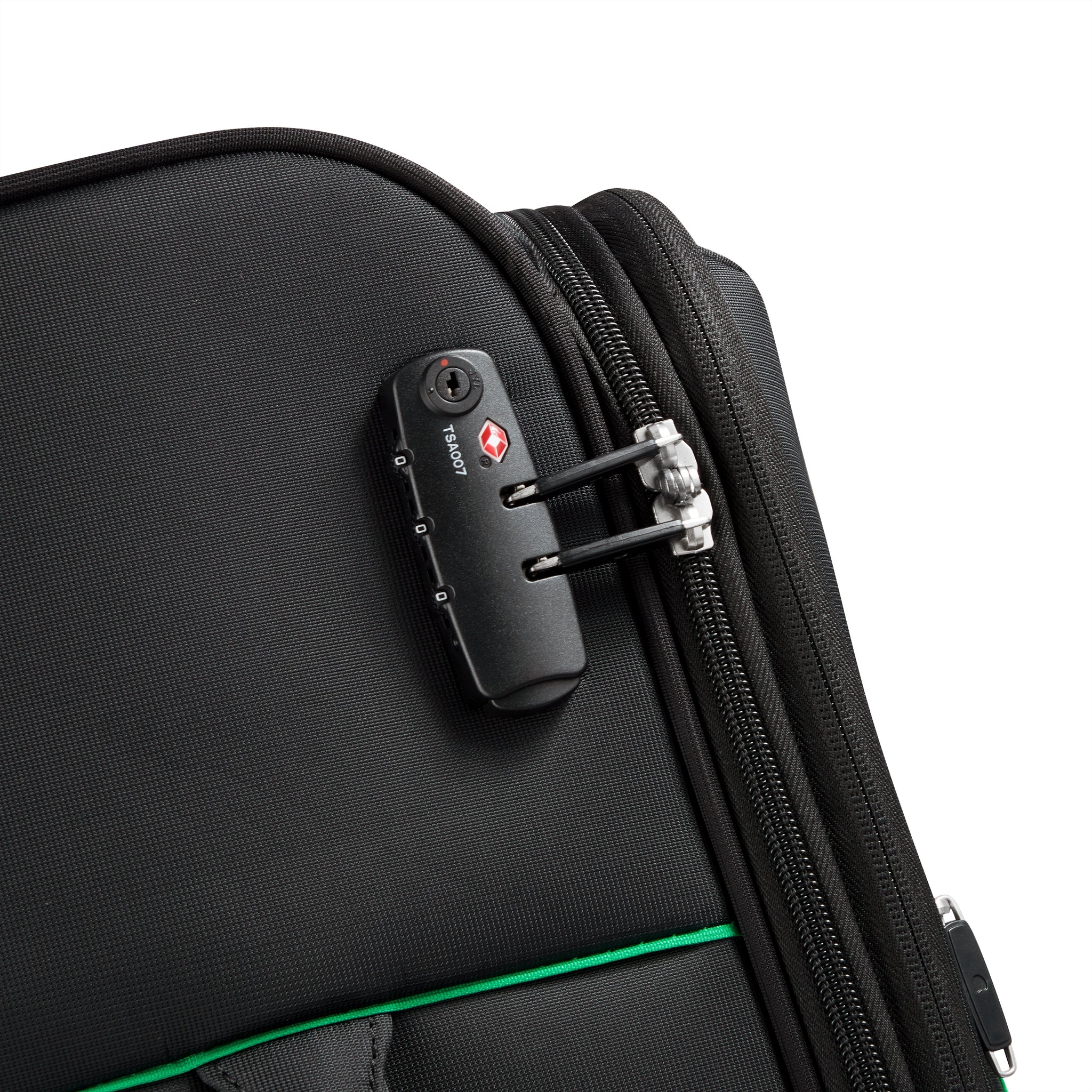 UCB Color Block 4 Double Wheel Softcase Expandable Luggage Trolley