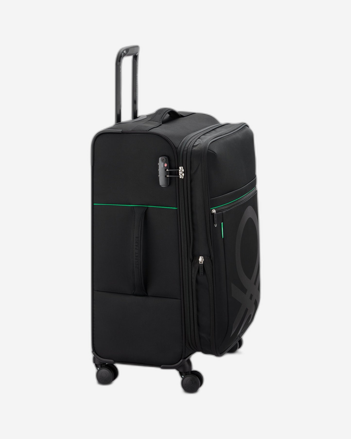 UCB Color Block 4 Double Wheel Softcase Expandable Luggage Trolley