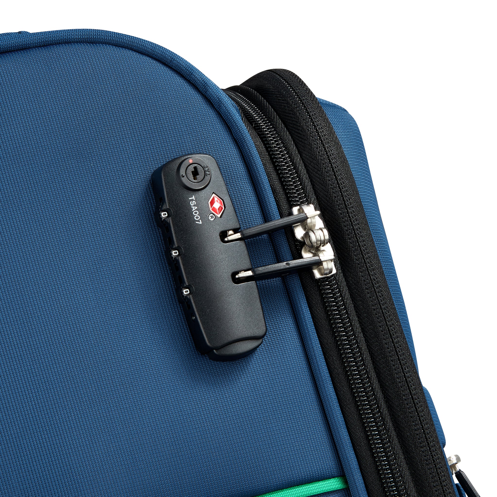 UCB Color Block 4 Double Wheel Softcase Expandable Luggage Trolley