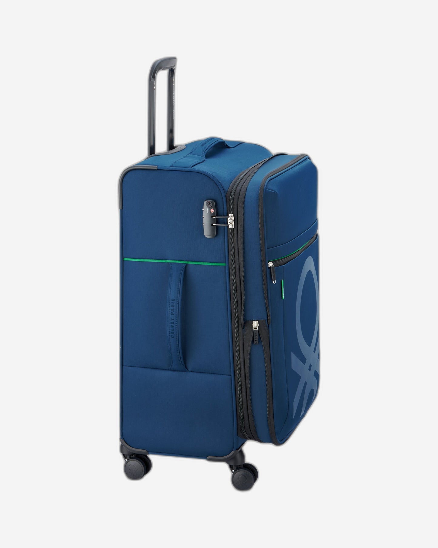 UCB Color Block 4 Double Wheel Softcase Expandable Luggage Trolley