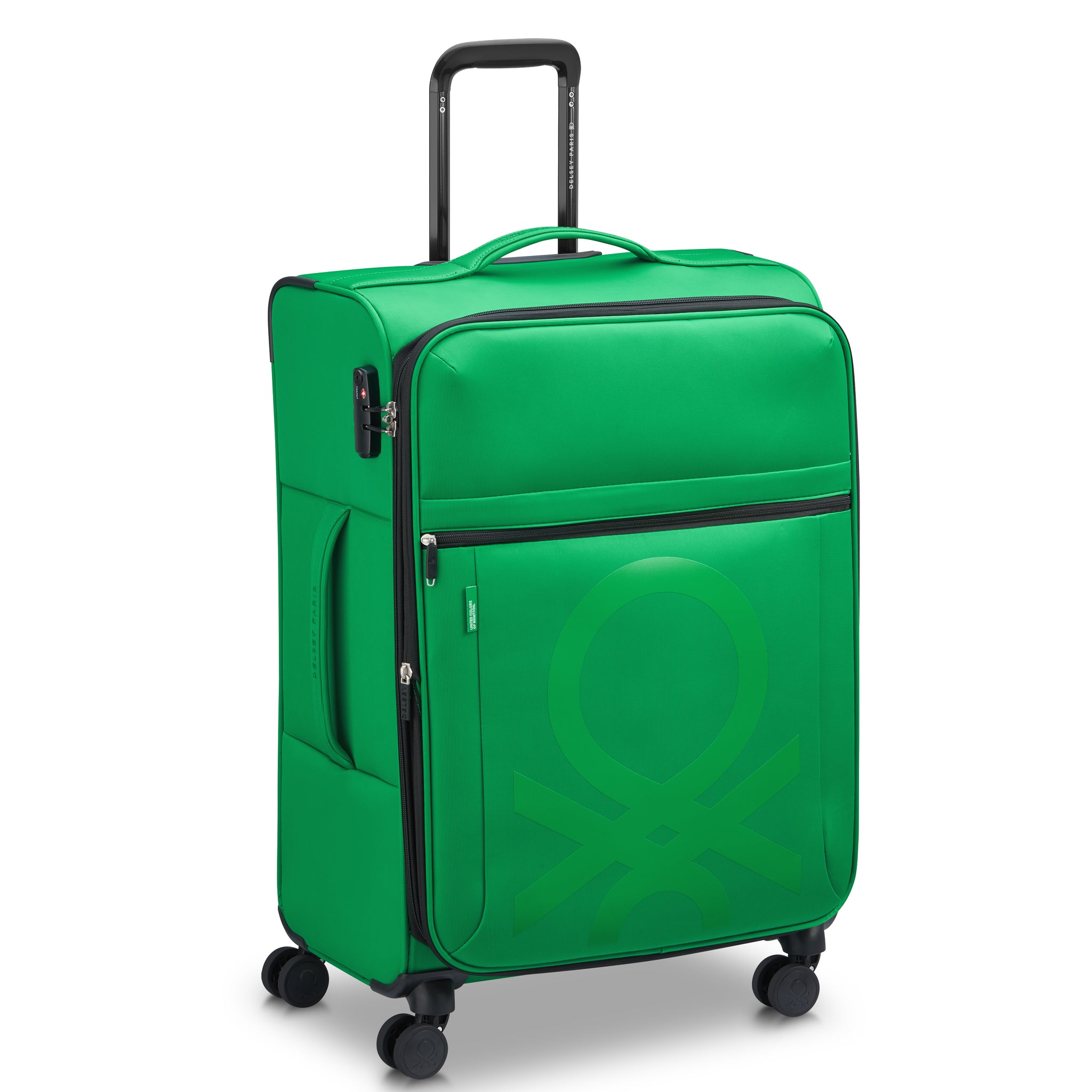 UCB Color Block 4 Double Wheel Softcase Expandable Luggage Trolley