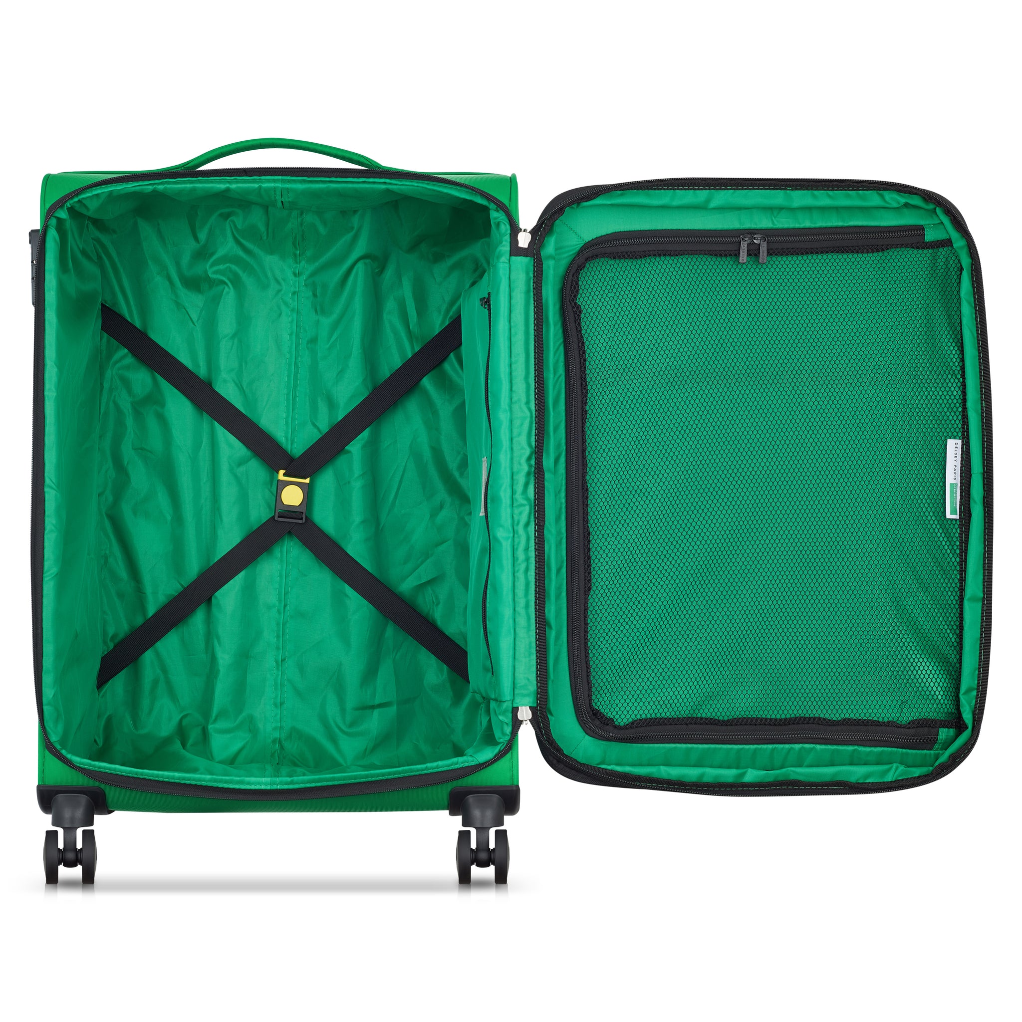 UCB Color Block 4 Double Wheel Softcase Expandable Luggage Trolley