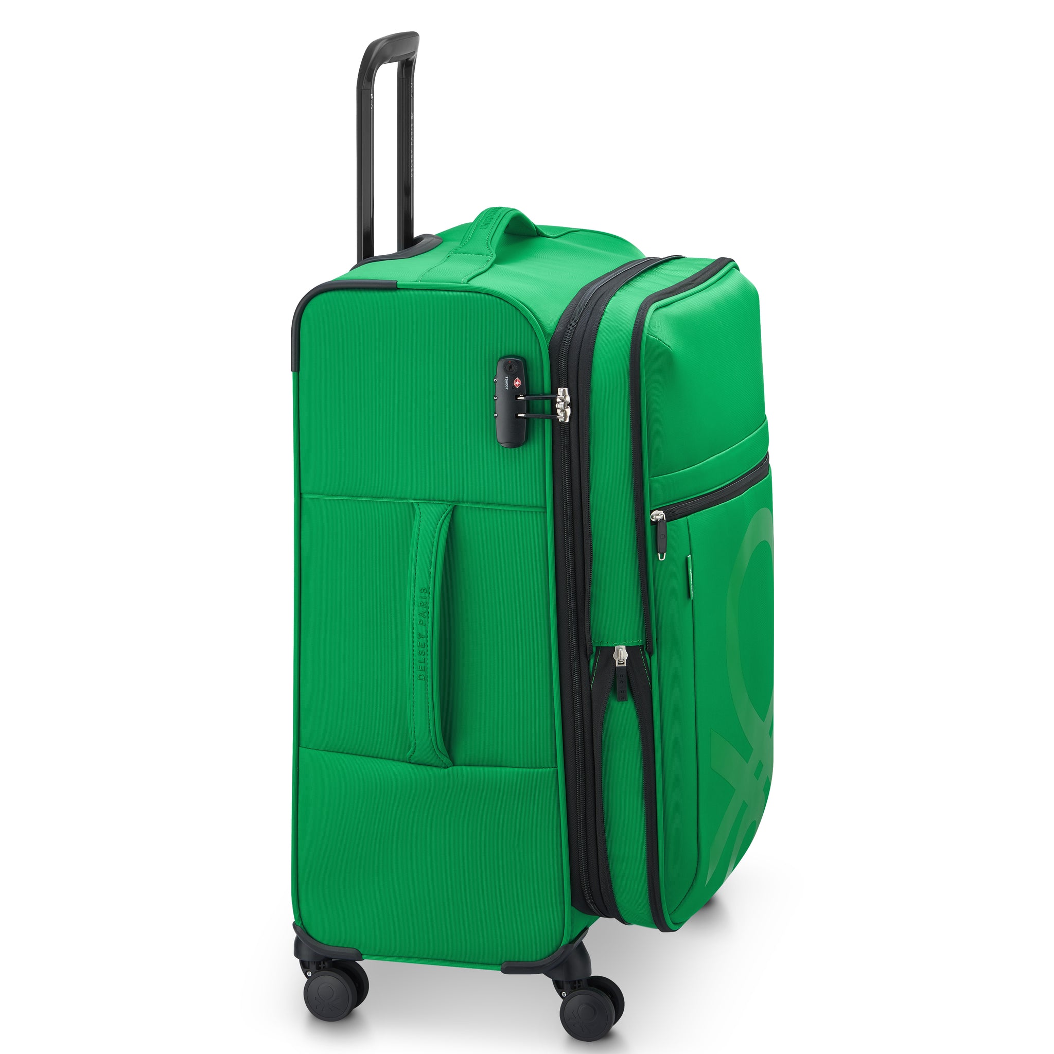 UCB Color Block 4 Double Wheel Softcase Expandable Luggage Trolley