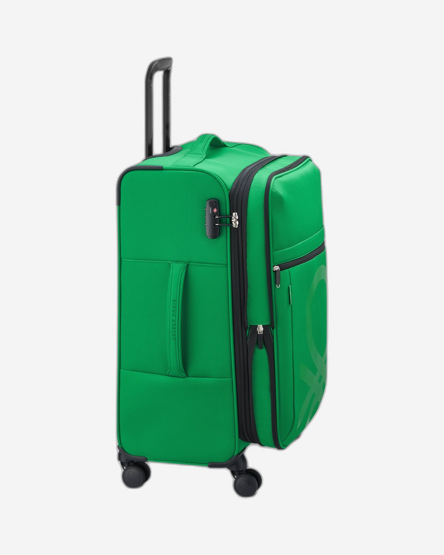 UCB Color Block 4 Double Wheel Softcase Expandable Luggage Trolley