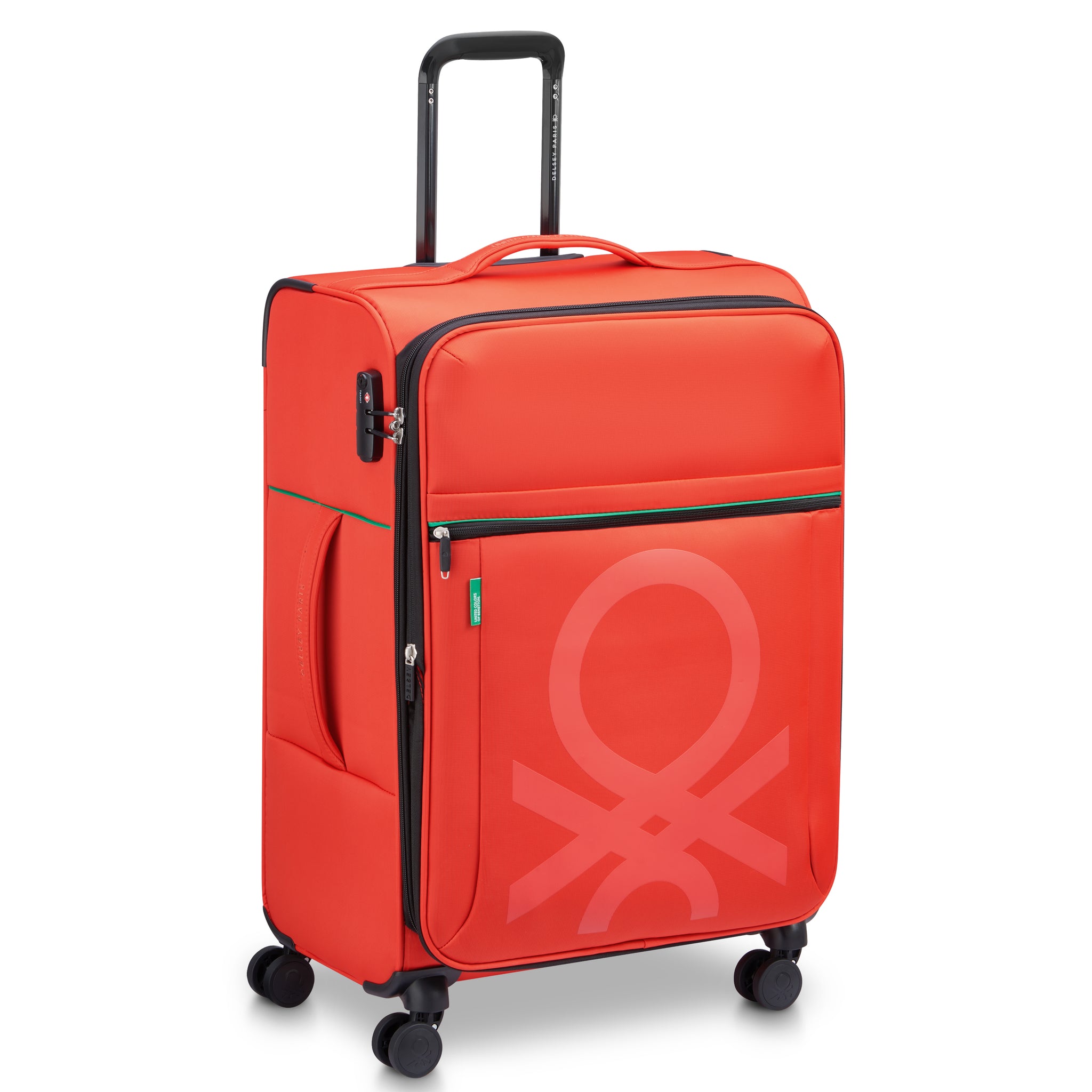 UCB Color Block 4 Double Wheel Softcase Expandable Luggage Trolley