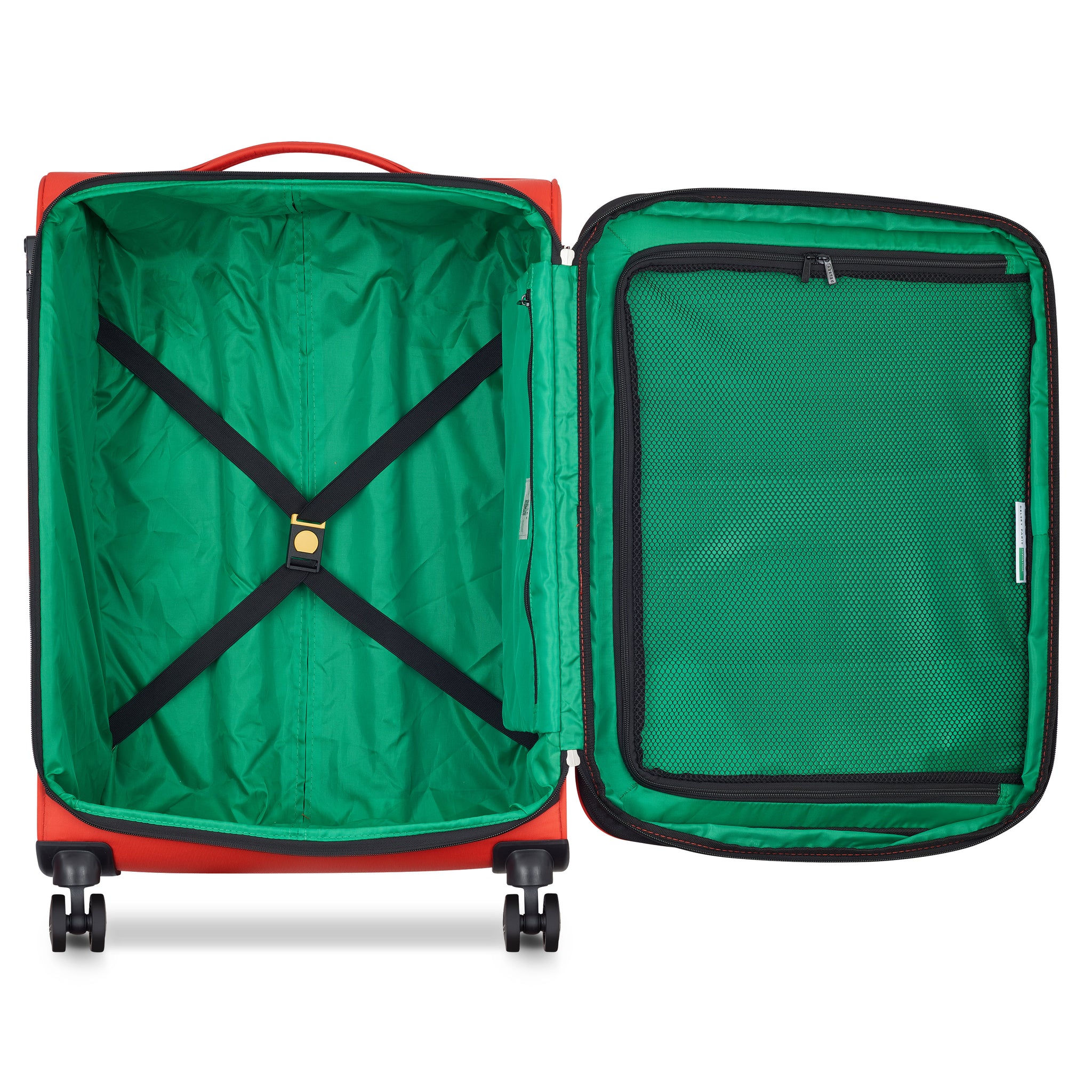 UCB Color Block 4 Double Wheel Softcase Expandable Luggage Trolley