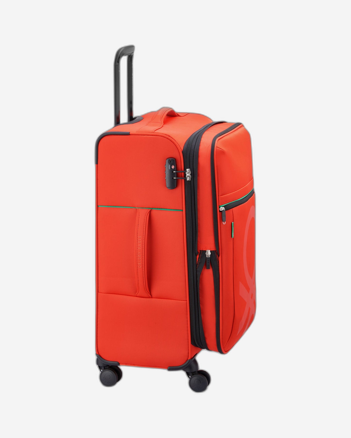 UCB Color Block 4 Double Wheel Softcase Expandable Luggage Trolley