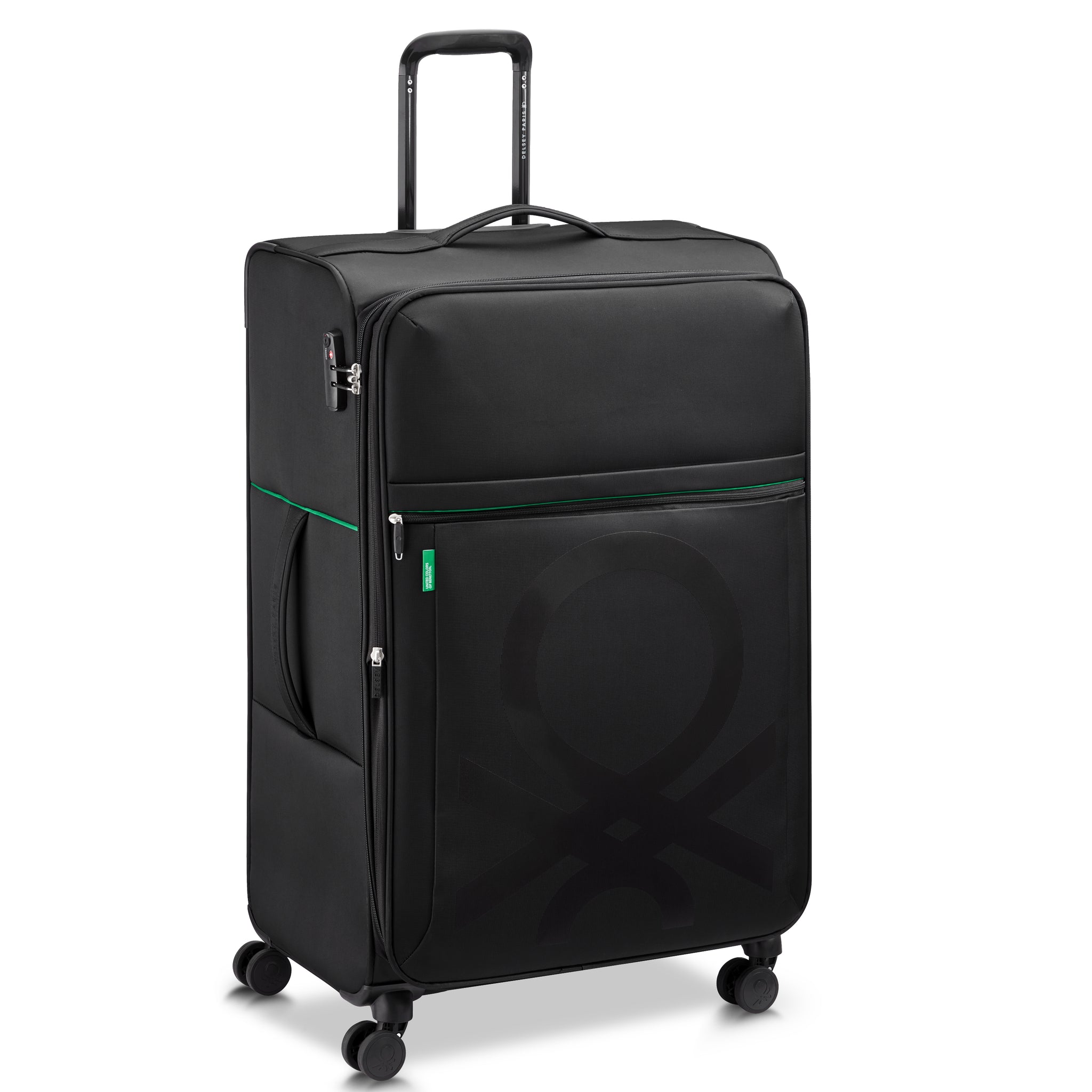 UCB Color Block 4 Double Wheel Softcase Expandable Luggage Trolley