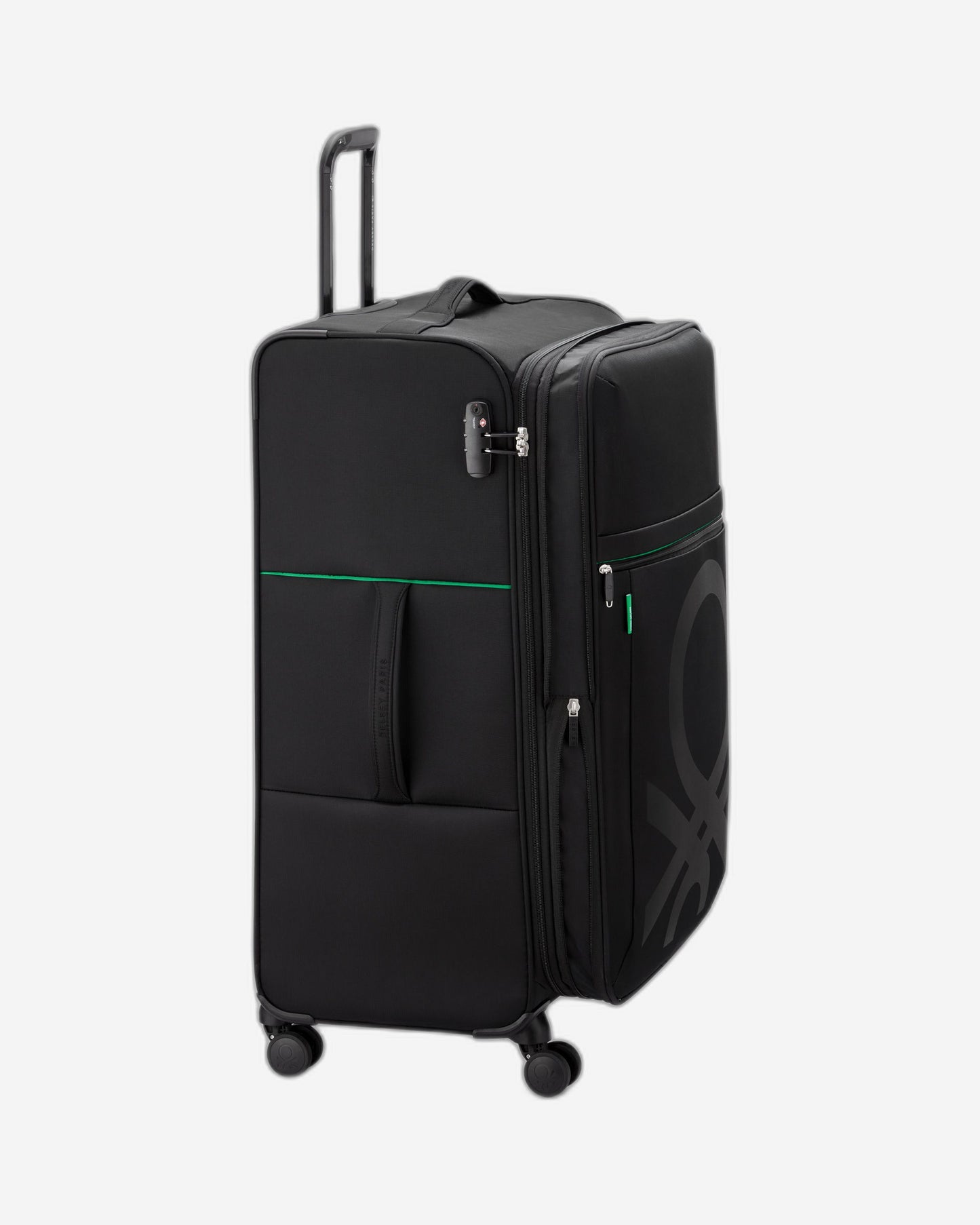 UCB Color Block 4 Double Wheel Softcase Expandable Luggage Trolley