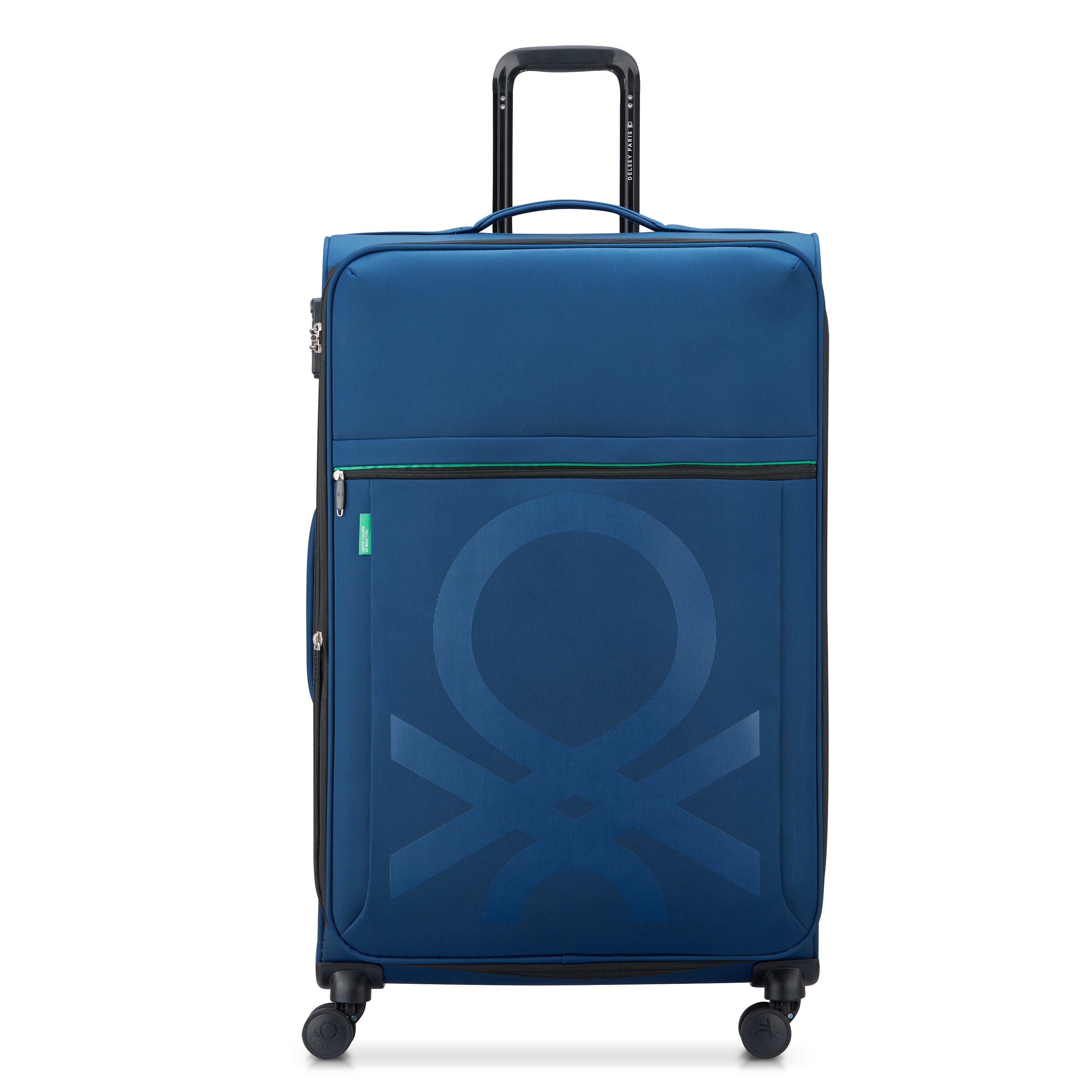 UCB Color Block 4 Double Wheel Softcase Expandable Luggage Trolley