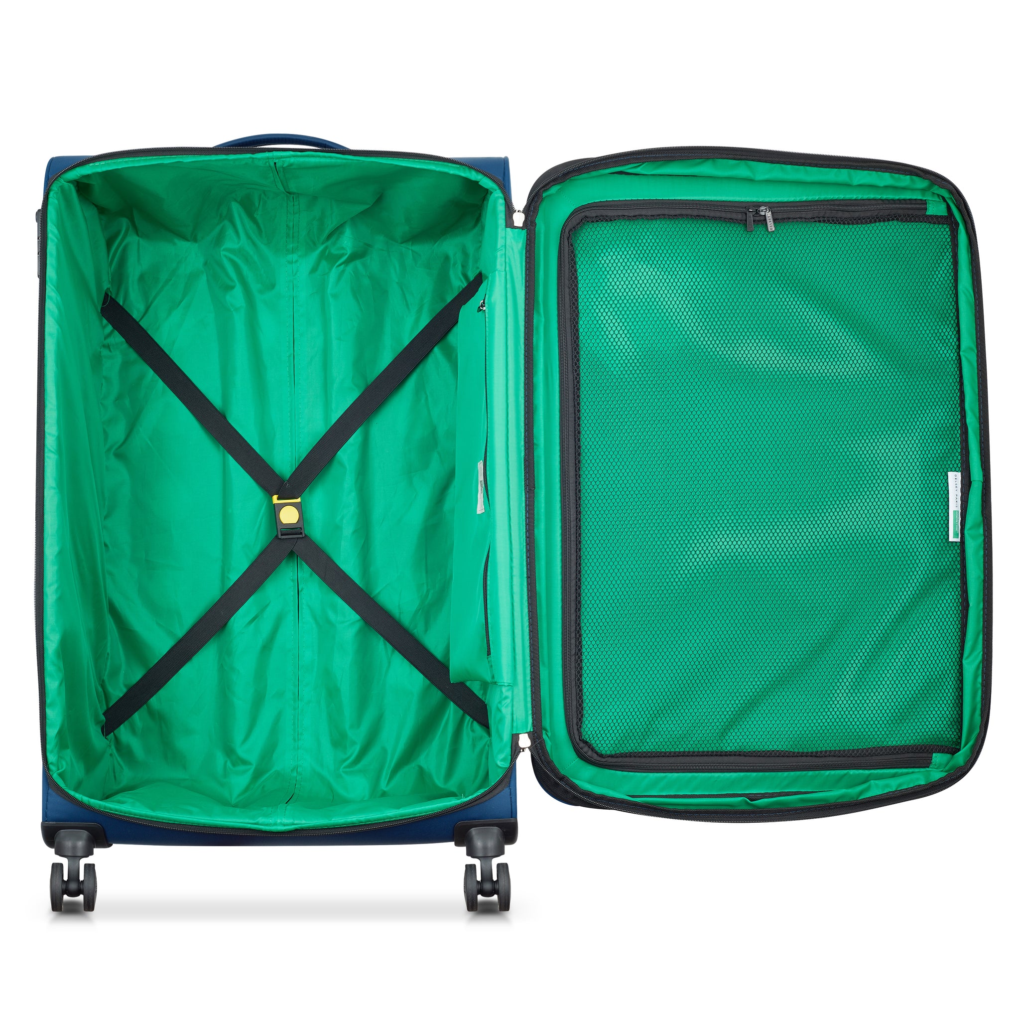 UCB Color Block 4 Double Wheel Softcase Expandable Luggage Trolley