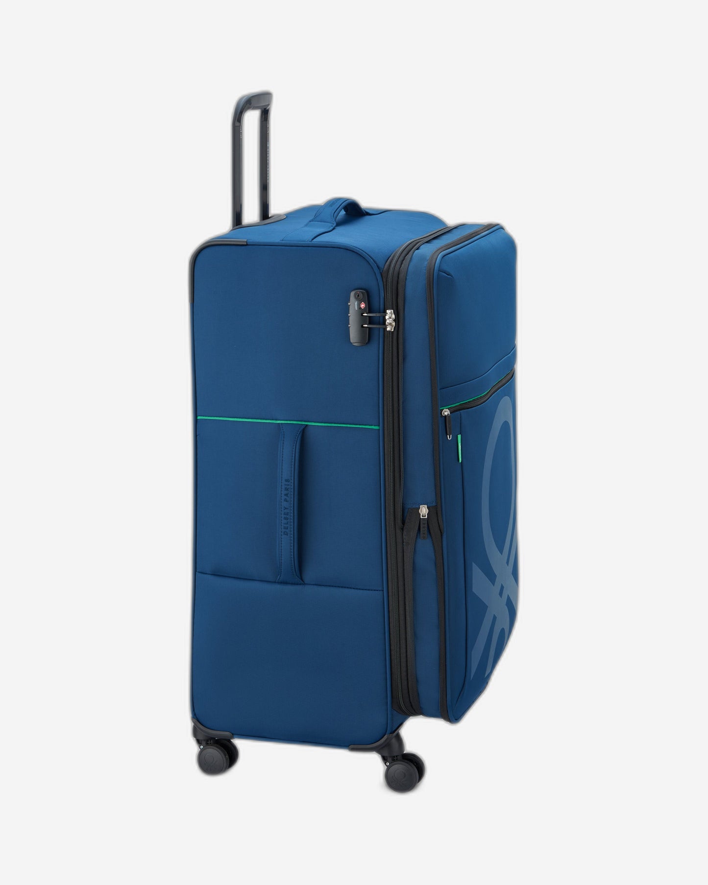 UCB Color Block 4 Double Wheel Softcase Expandable Luggage Trolley