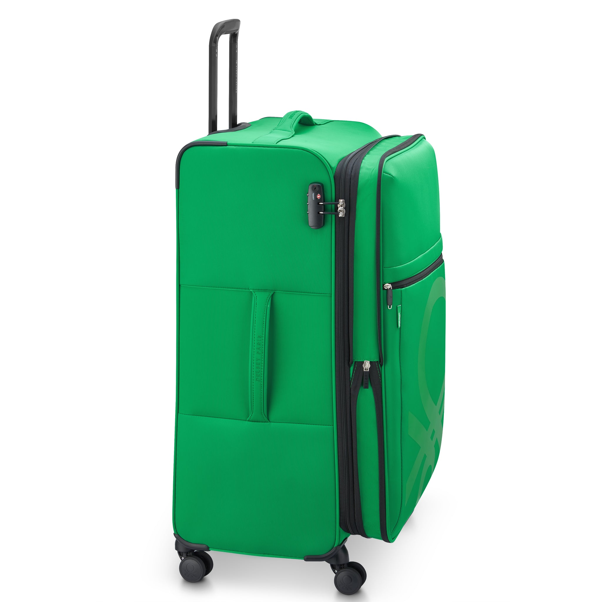 UCB Color Block 4 Double Wheel Softcase Expandable Luggage Trolley
