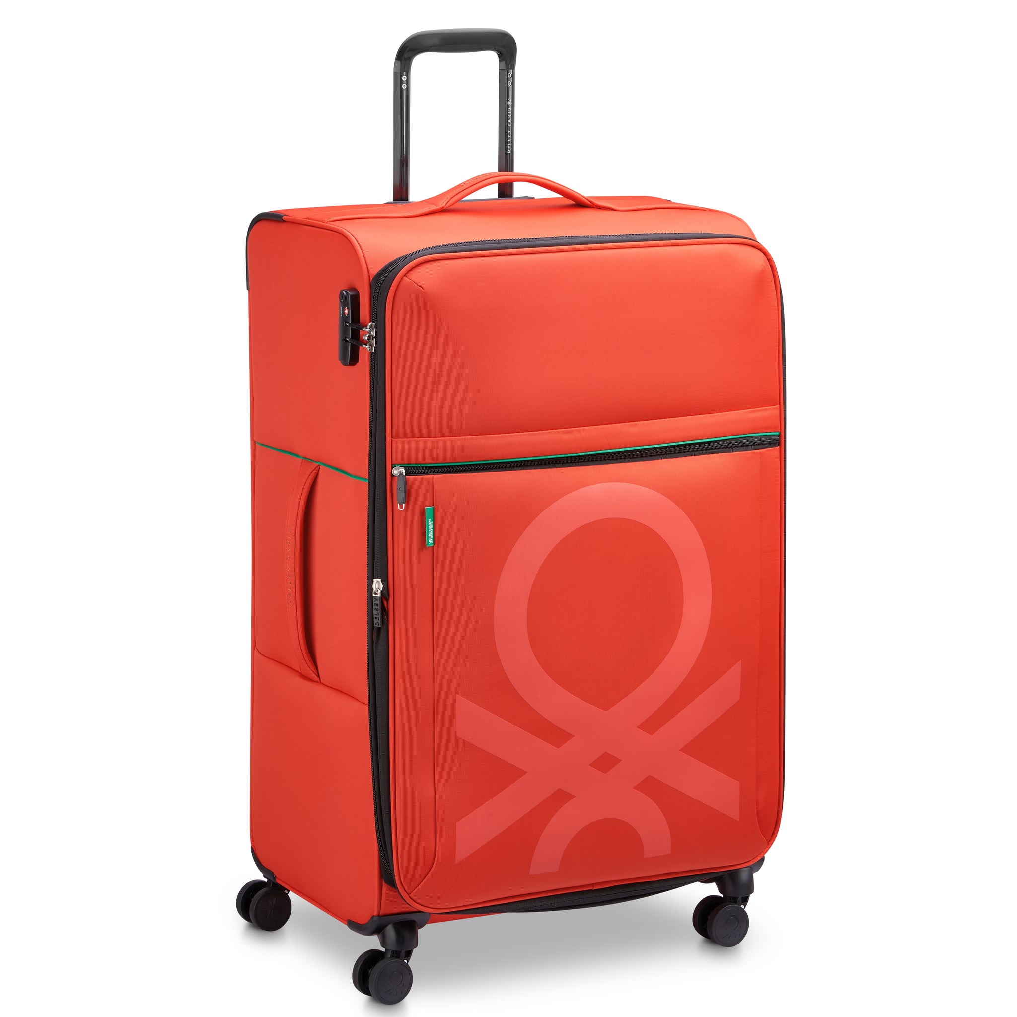 UCB Color Block 4 Double Wheel Softcase Expandable Luggage Trolley