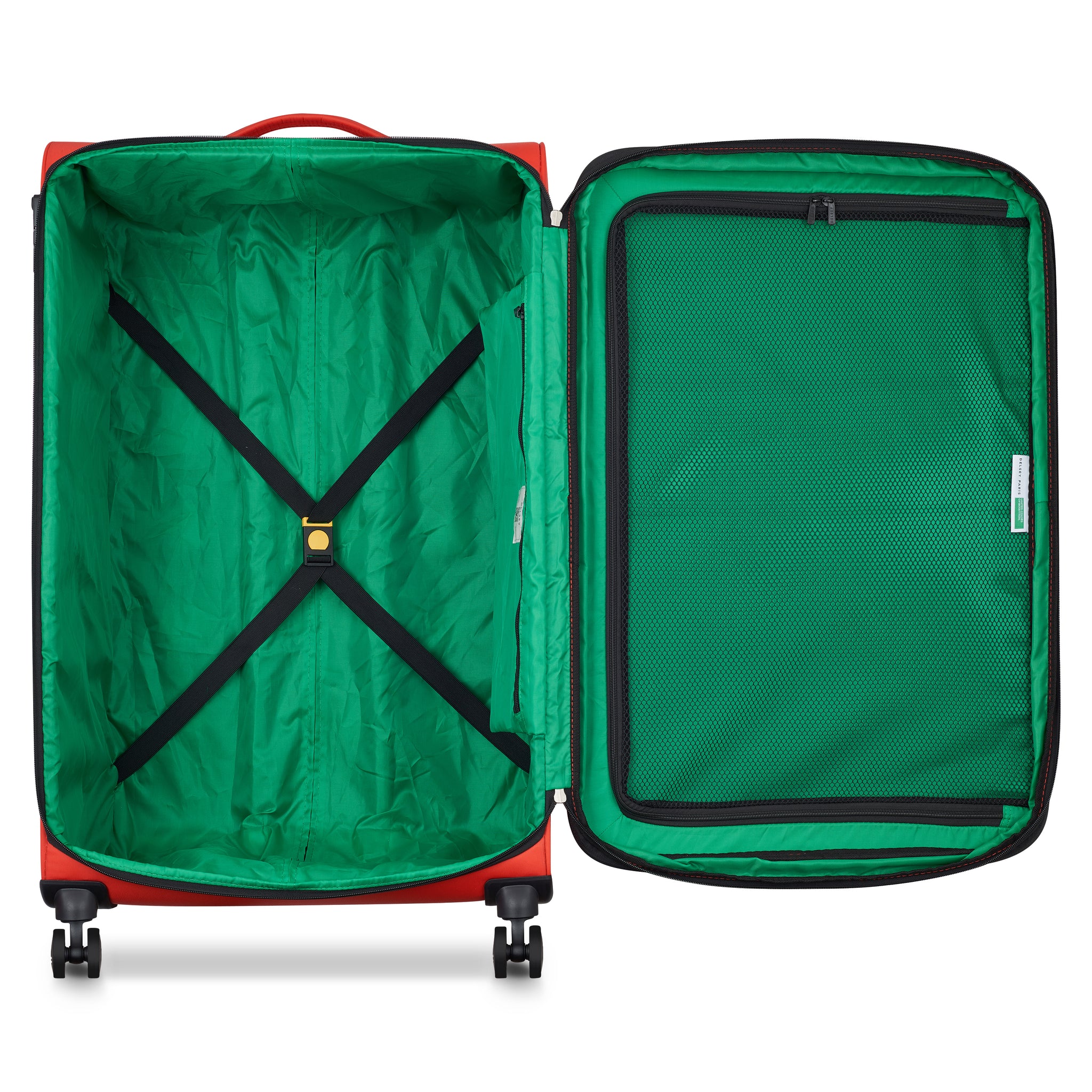UCB Color Block 4 Double Wheel Softcase Expandable Luggage Trolley