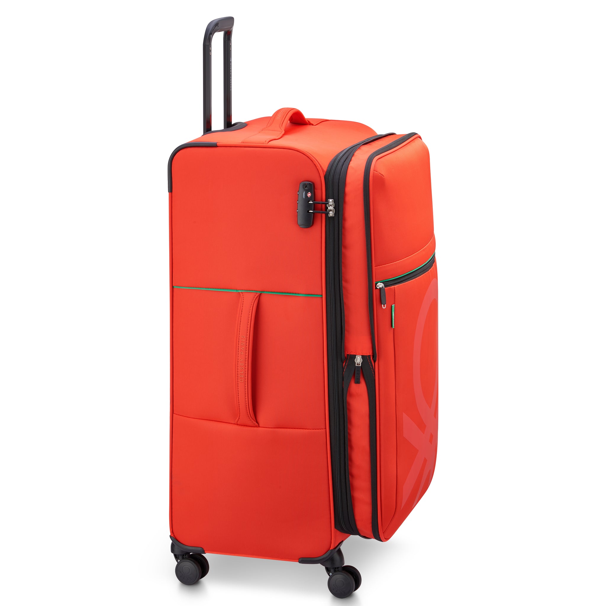 UCB Color Block 4 Double Wheel Softcase Expandable Luggage Trolley