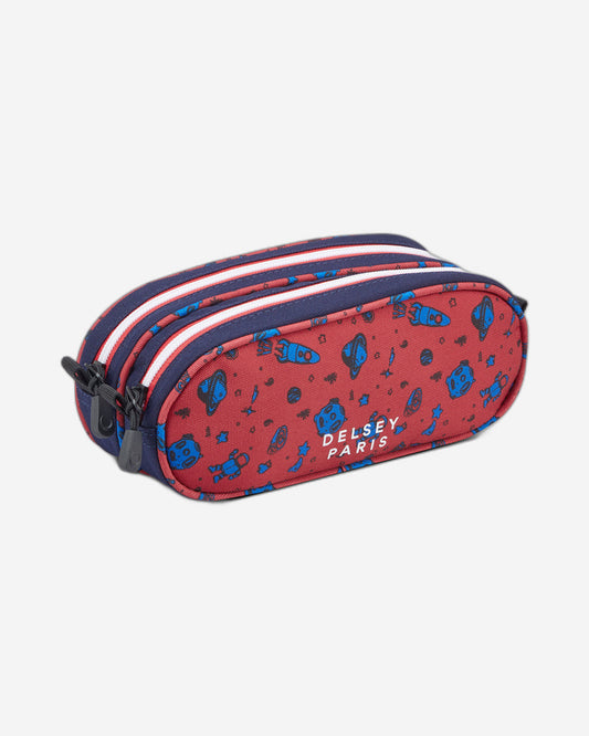 Delsey Paris Back To School 2025 2-Compartment Pencil Case Printed