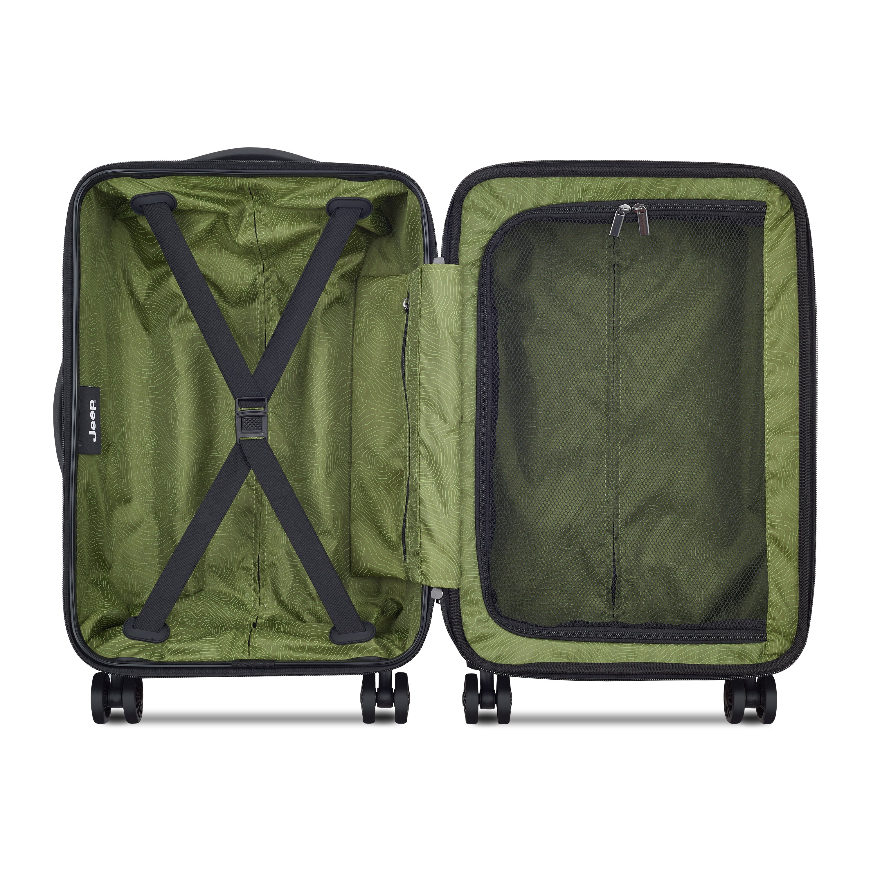 Jeep JH004C Hardcase 4 Double Wheel Expandable Trolley