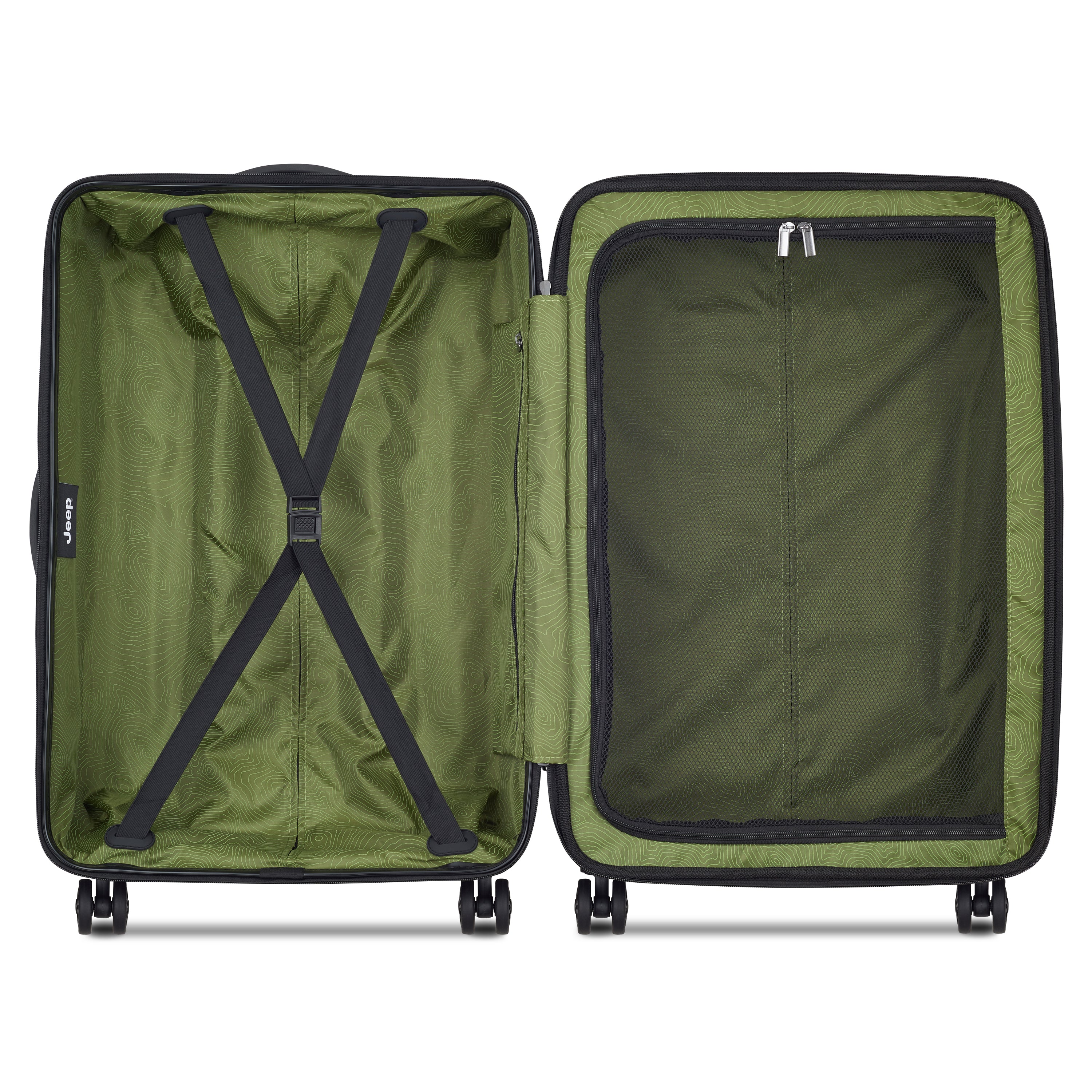 Jeep JH004C Hardcase 4 Double Wheel Expandable Trolley
