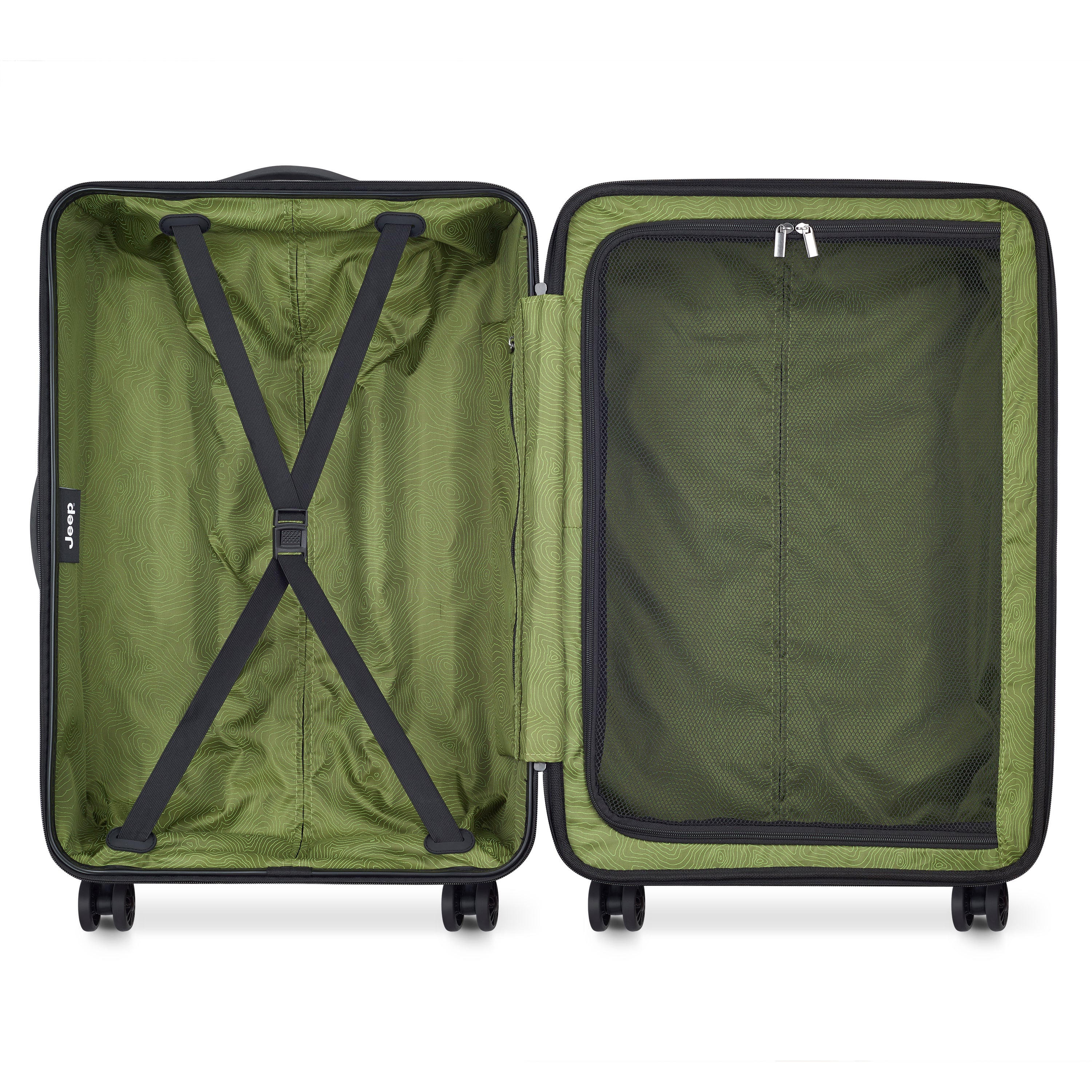 Jeep JH004C Hardcase 4 Double Wheel Expandable Trolley