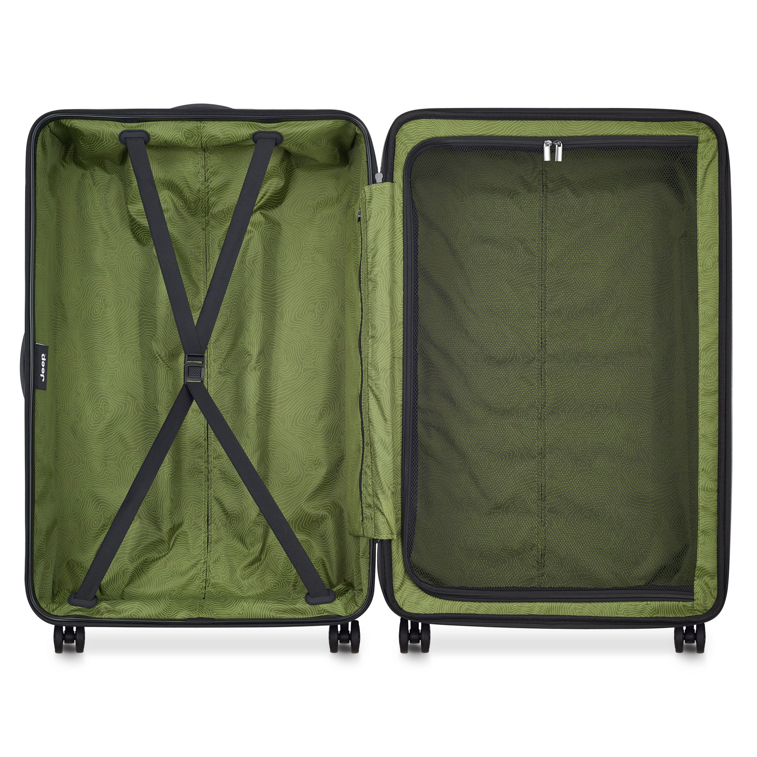 Jeep JH004C Hardcase 4 Double Wheel Expandable Trolley