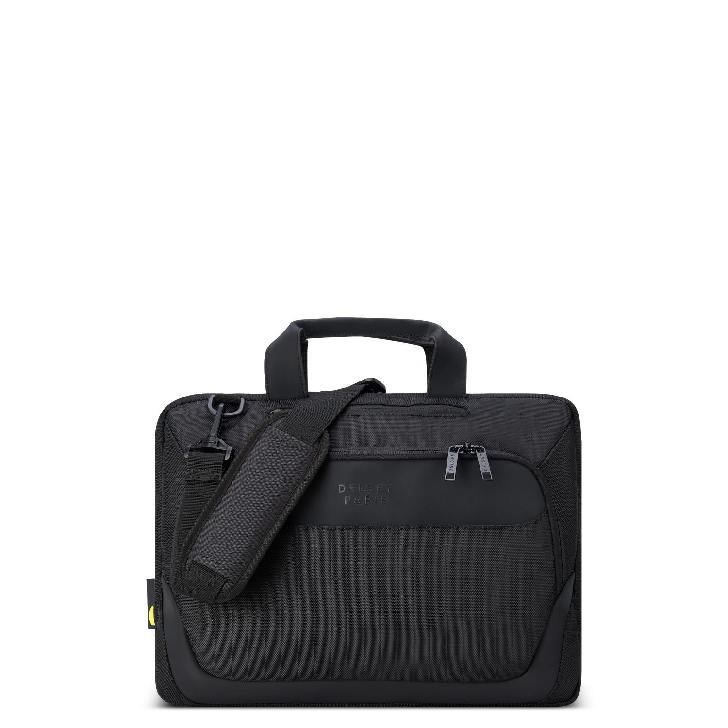 Delsey Parvis Plus 1 Compartment PC Protection Satchel - Black - 00394416000 BLK