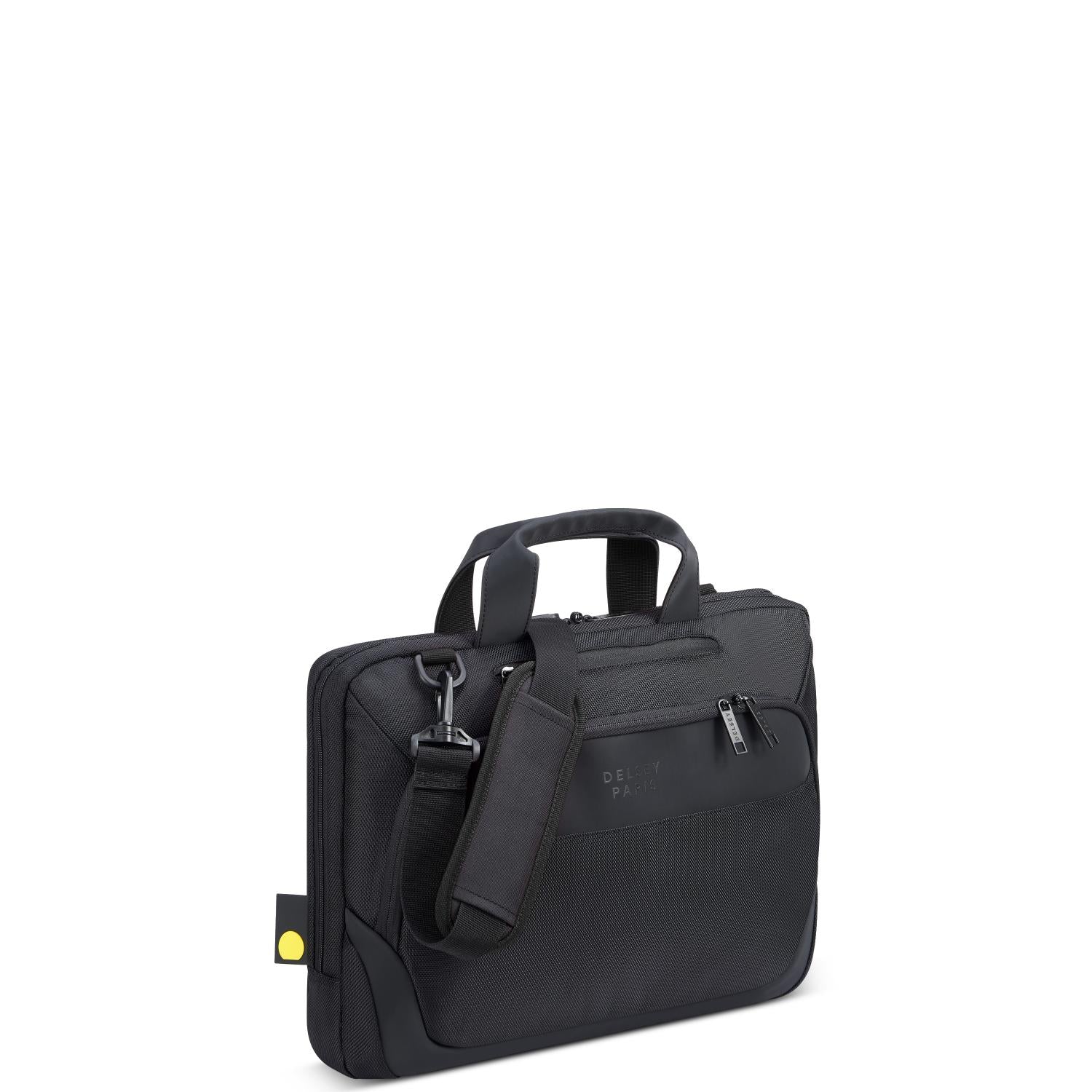 Delsey Parvis Plus 1 Compartment PC Protection Satchel - Black - 00394416000 BLK