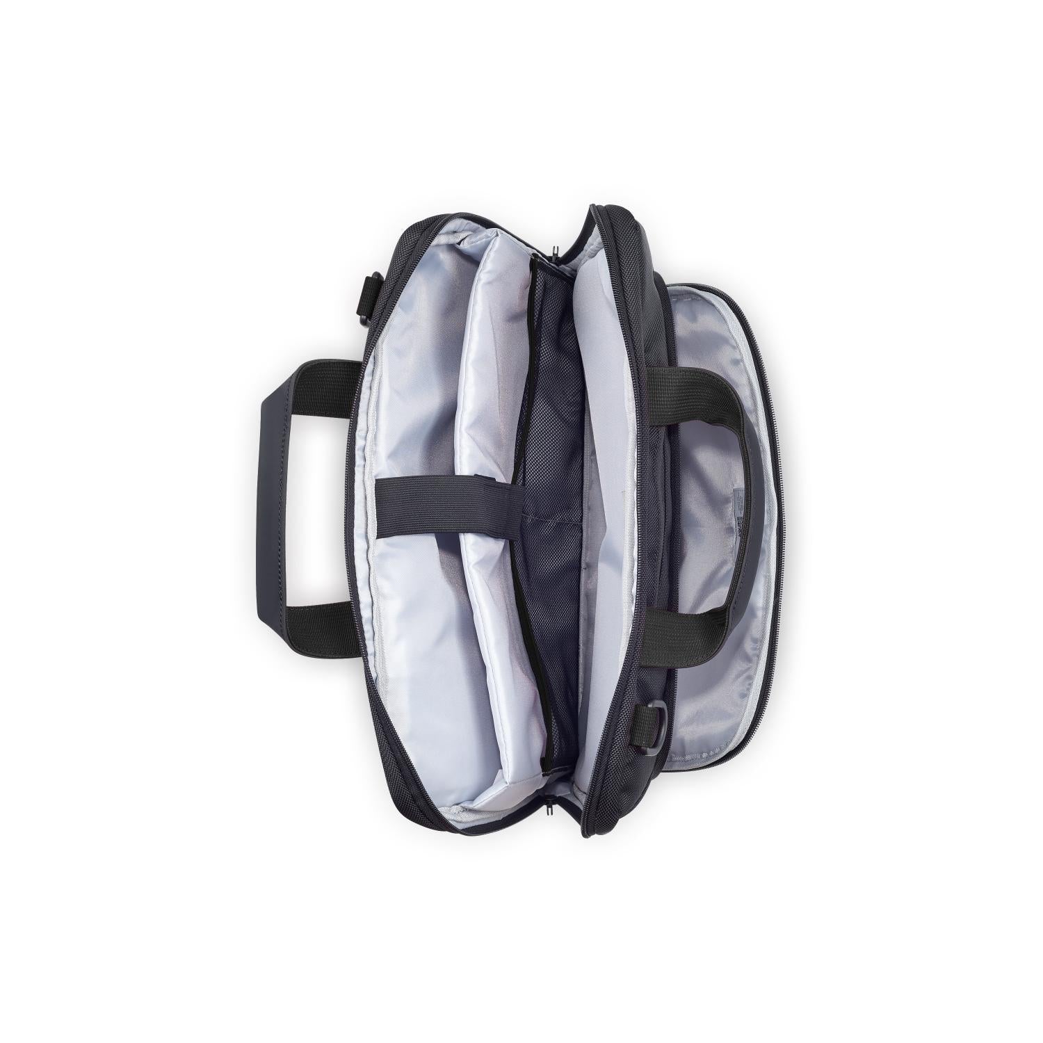 Delsey Parvis Plus 1 Compartment PC Protection Satchel - Black - 00394416000 BLK
