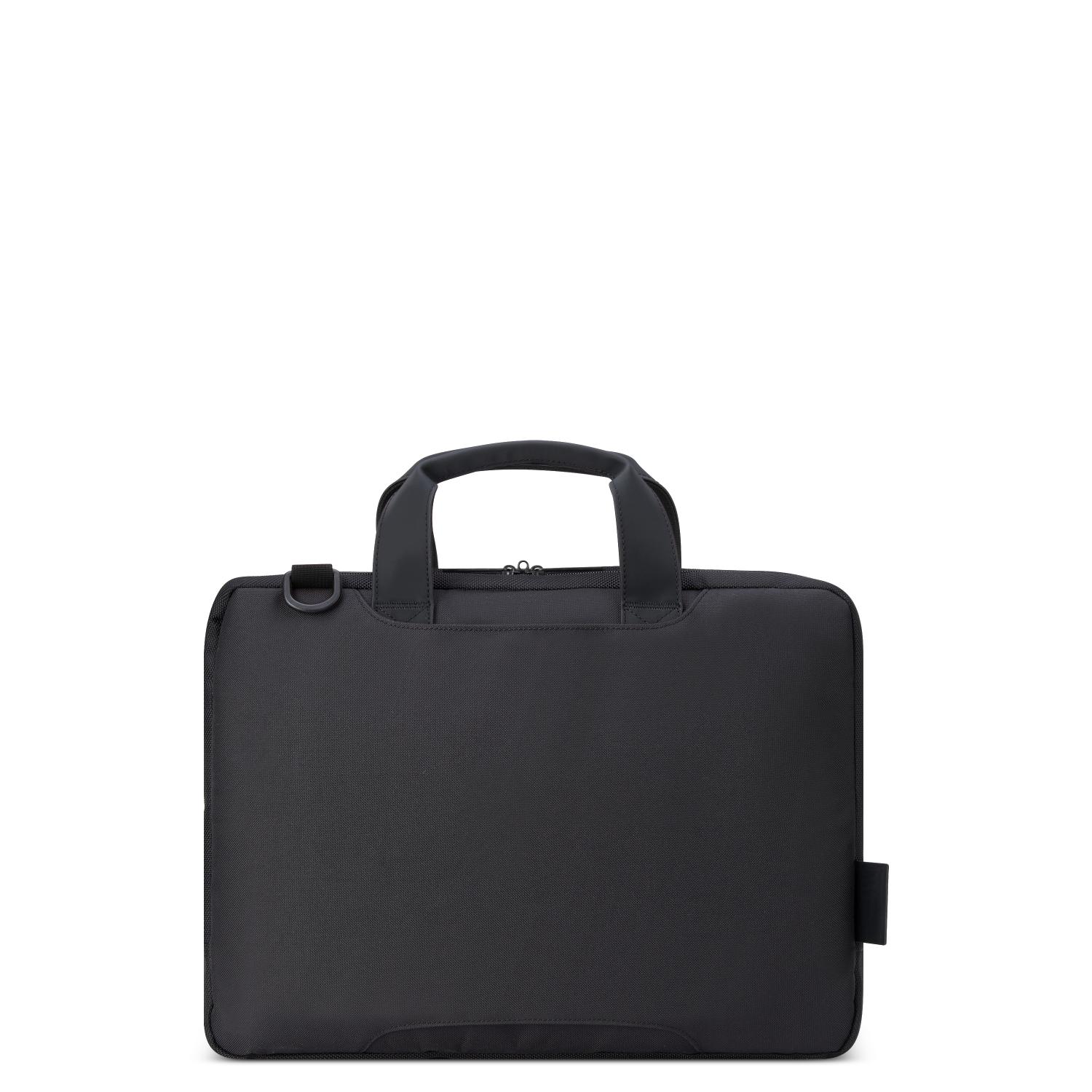 Delsey Parvis Plus 1 Compartment PC Protection Satchel - Black - 00394416000 BLK