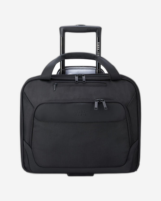 Delsey Paris Parvis Plus 2 Wheel Laptop Cabin Trolley Boardcase Black