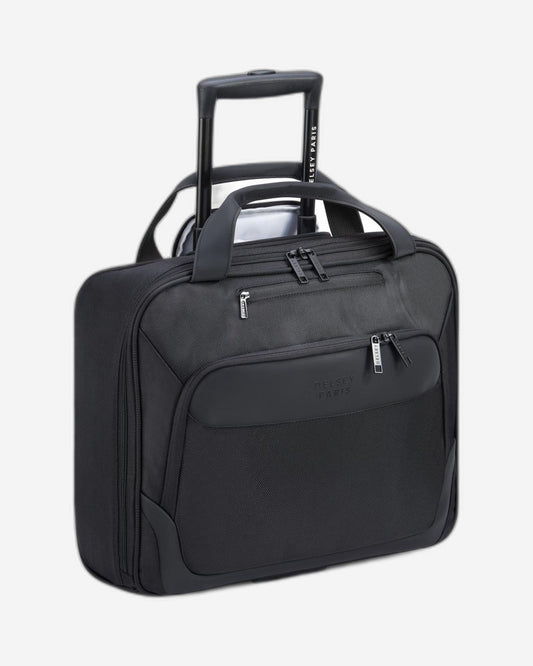 Delsey Paris Parvis Plus 2 Wheel Laptop Cabin Trolley Boardcase Black