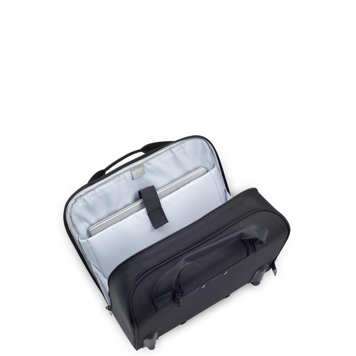 Delsey Paris Parvis Plus 2 Wheel Laptop Cabin Trolley Boardcase Black